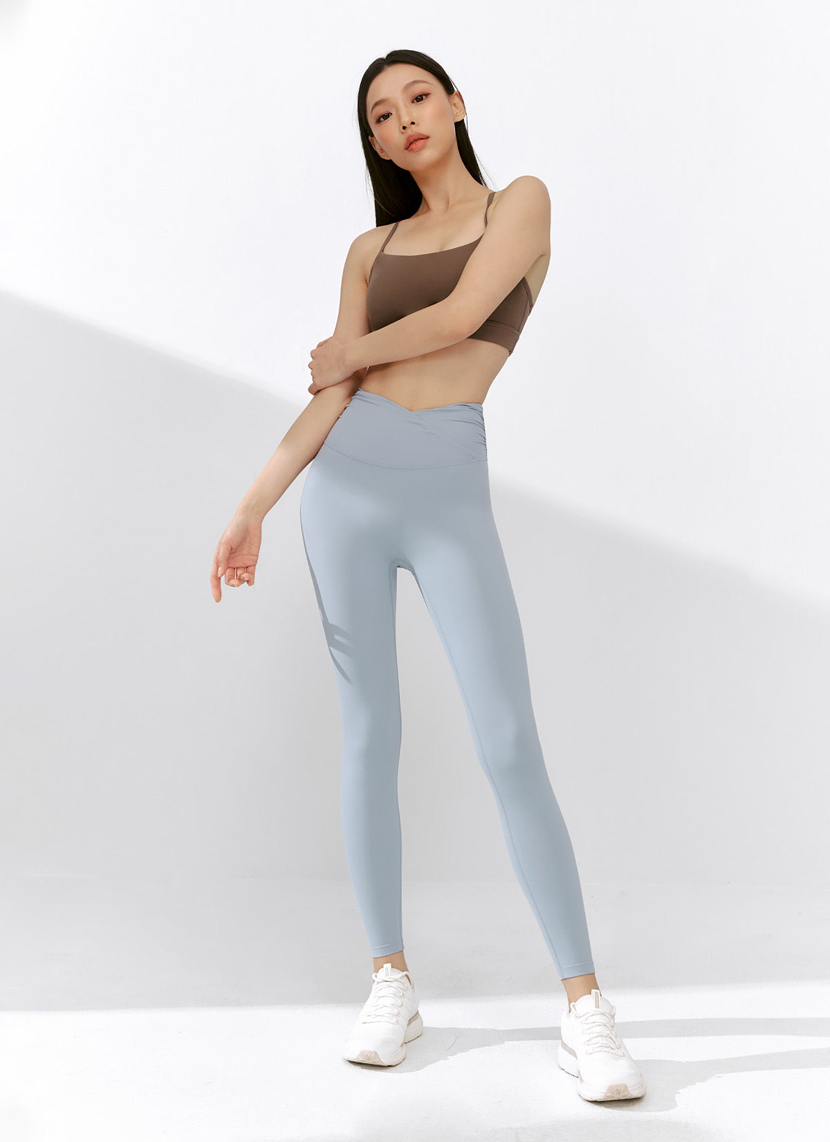 [1+1] Black Label Power Rise Shirring Leggings