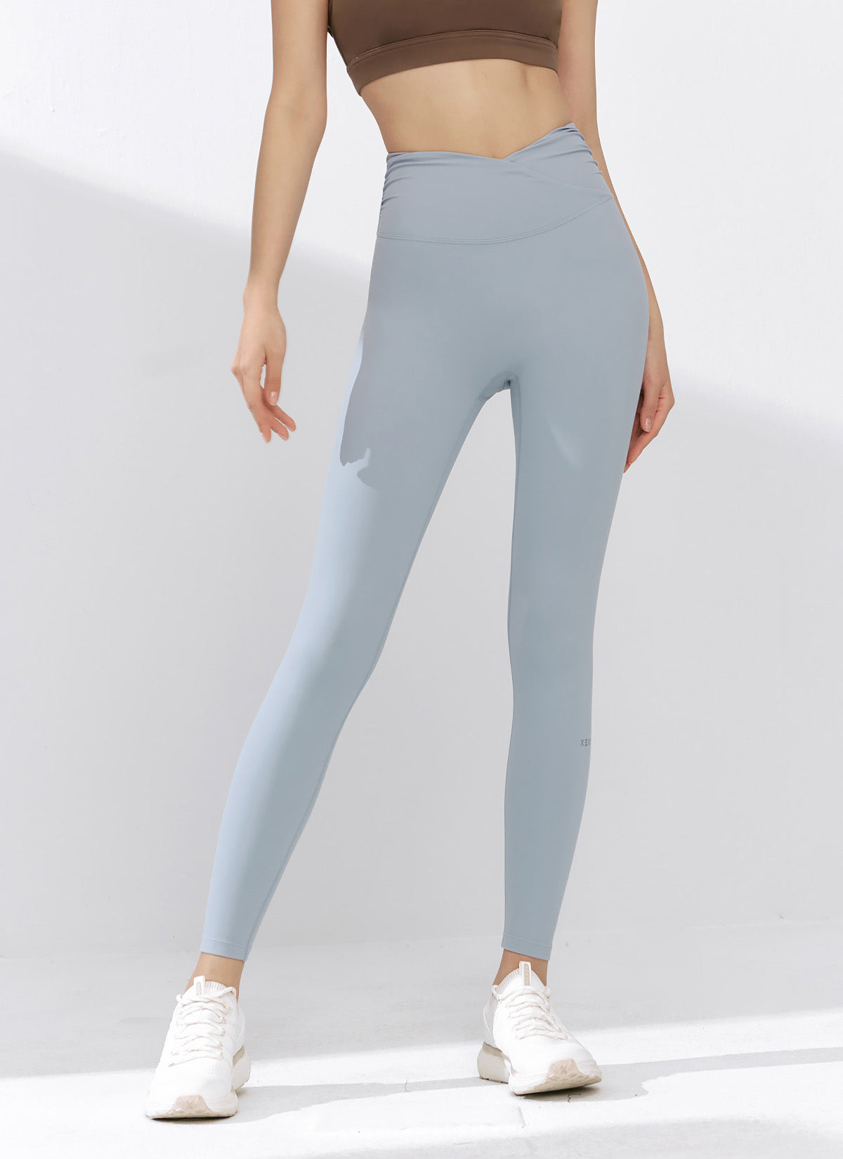 [1+1] Black Label Power Rise Shirring Leggings