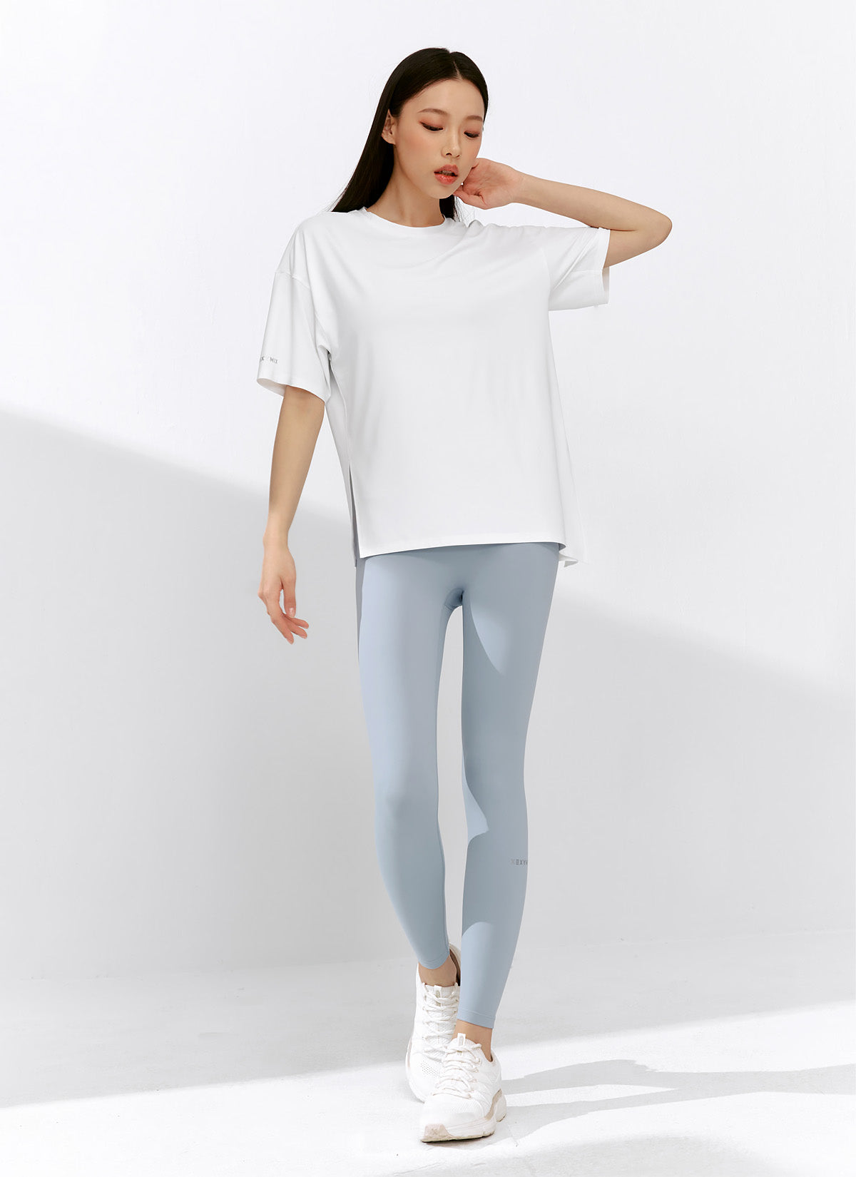 [1+1] Black Label Power Rise Shirring Leggings