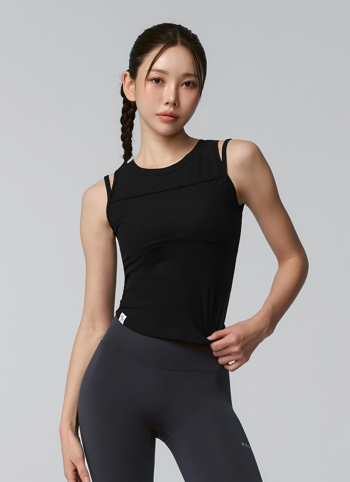 Soft Ribbed Layered Tank Top