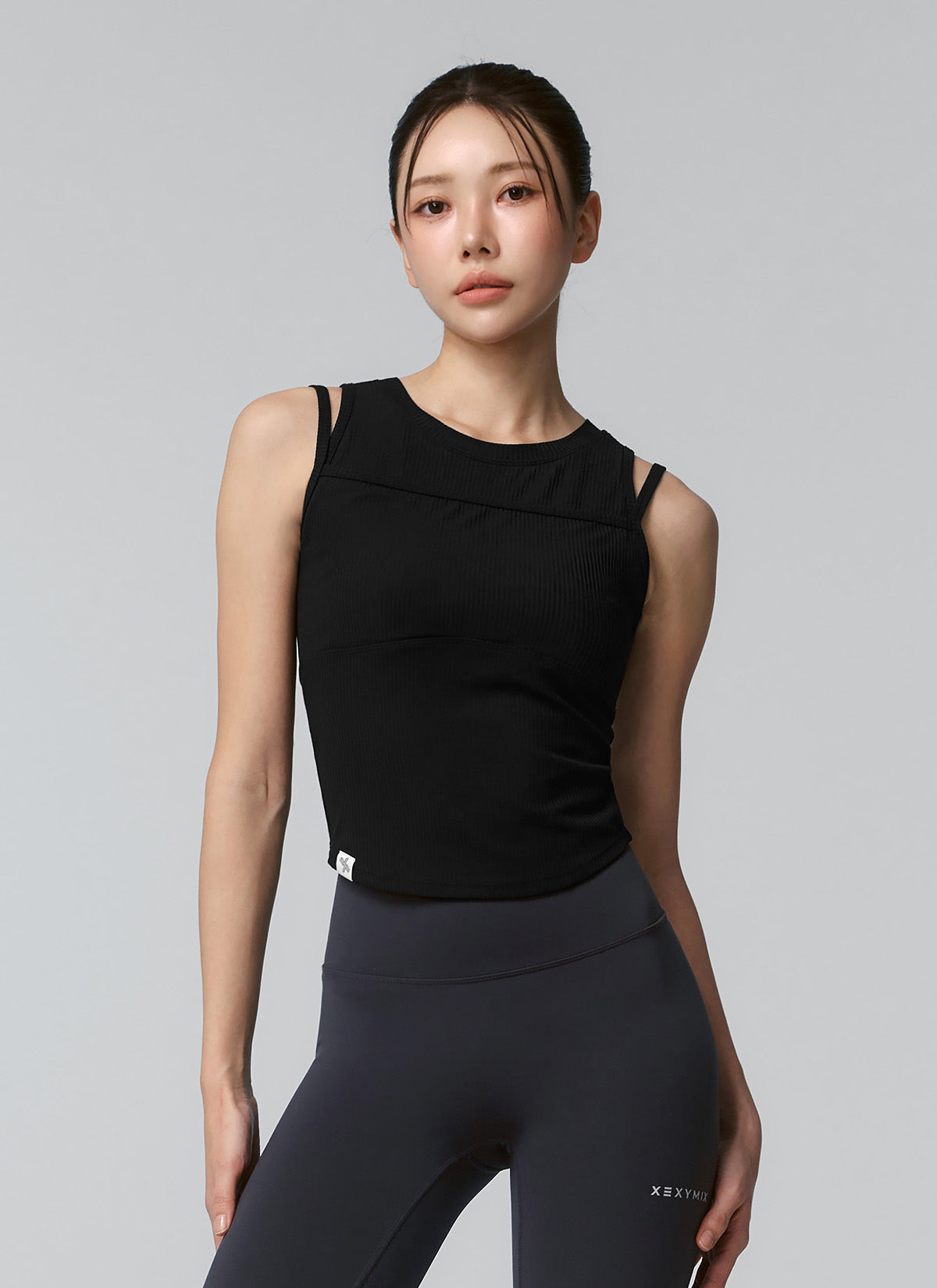 Soft Ribbed Layered Tank Top