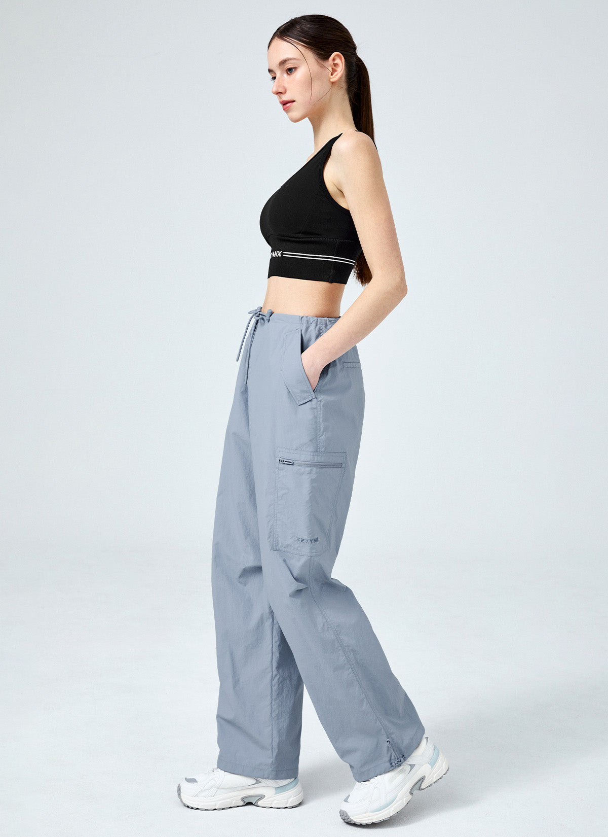 Black Label Power Rise Logo Banding Bra Top