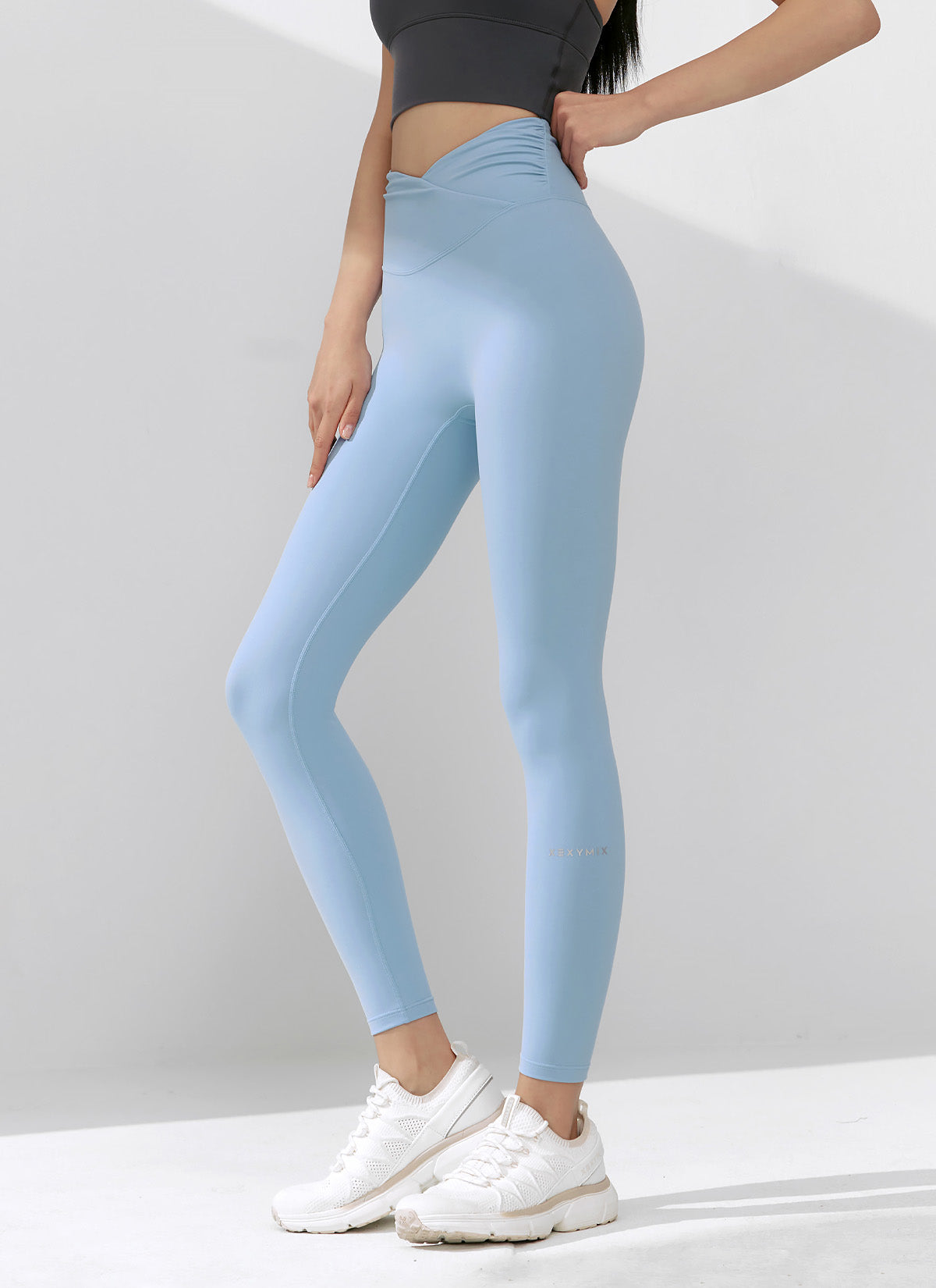 [1+1] Black Label Power Rise Shirring Leggings
