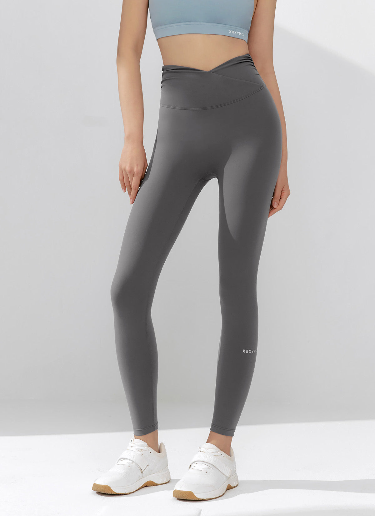 [1+1] Black Label Power Rise Shirring Leggings