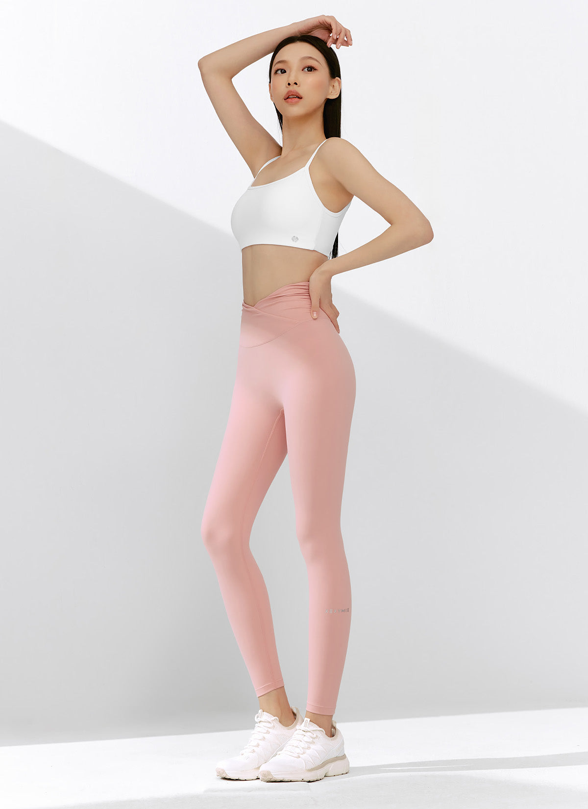 [1+1] Black Label Power Rise Shirring Leggings