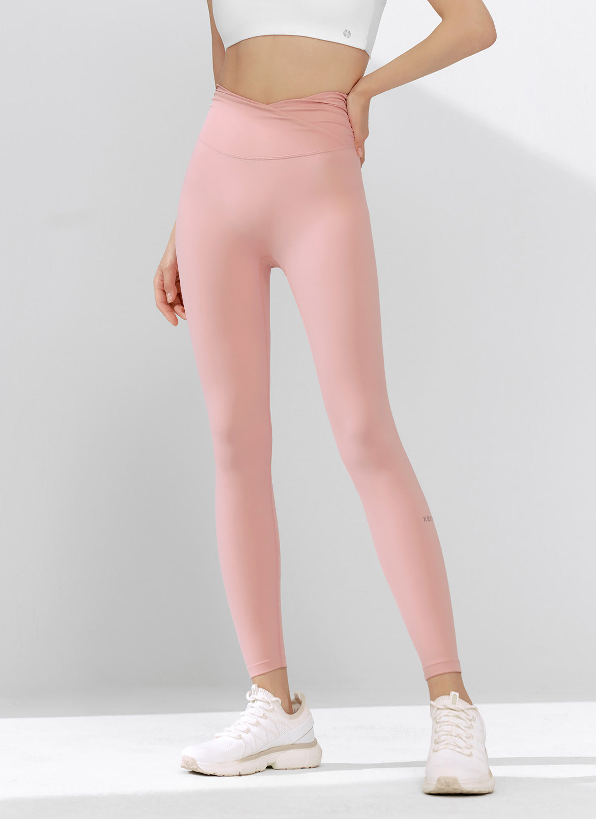 [1+1] Black Label Power Rise Shirring Leggings