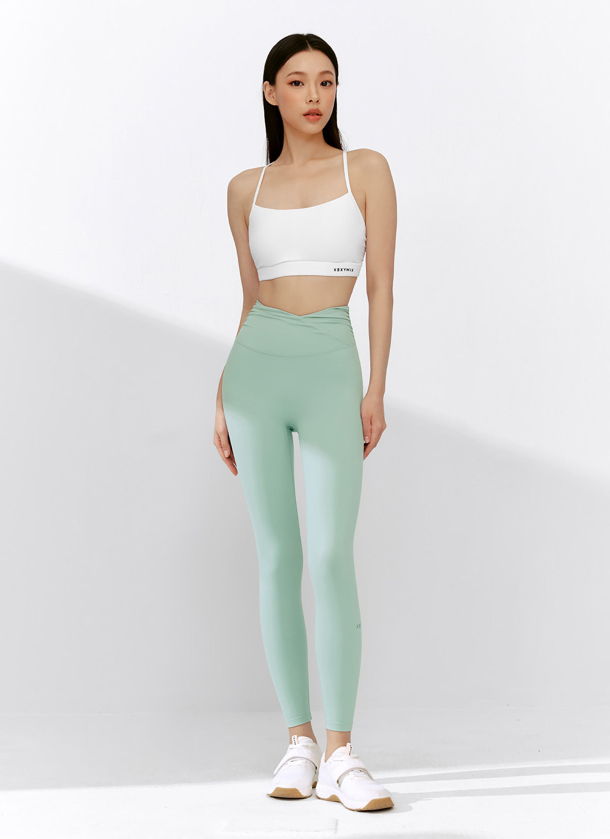 [1+1] Black Label Power Rise Shirring Leggings