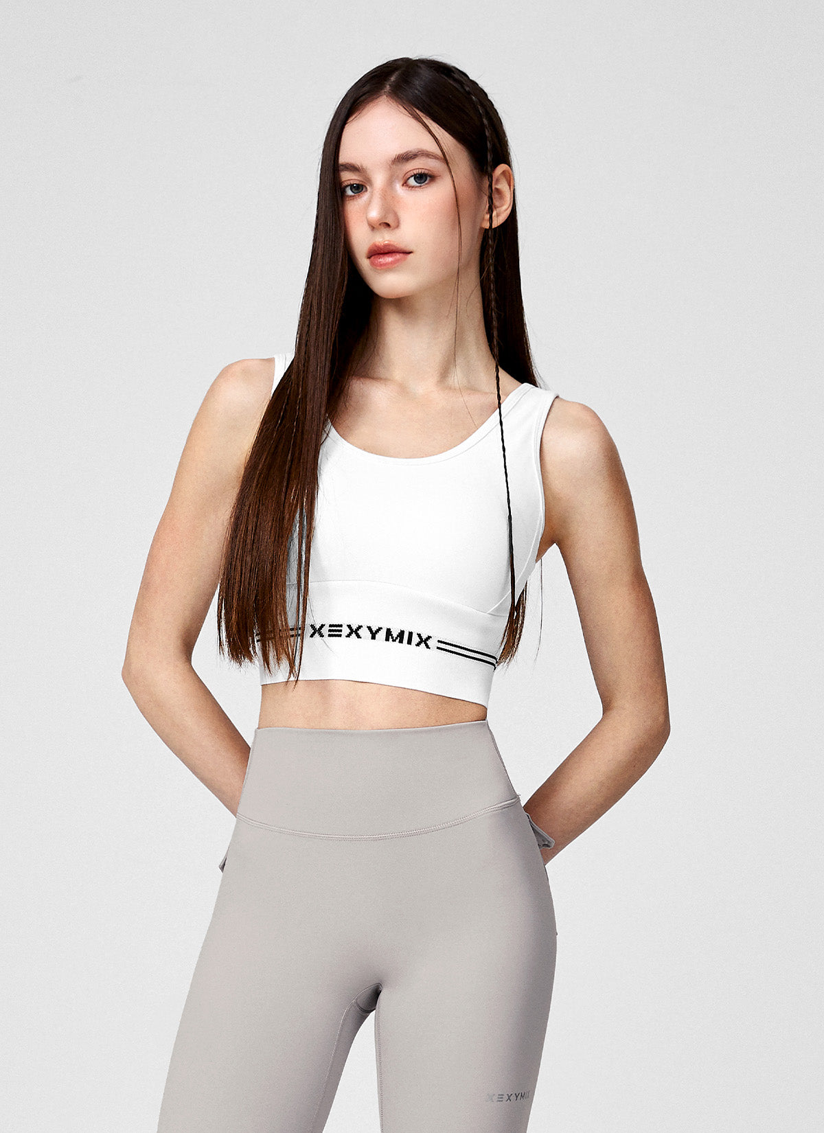 Black Label Power Rise Logo Banding Bra Top