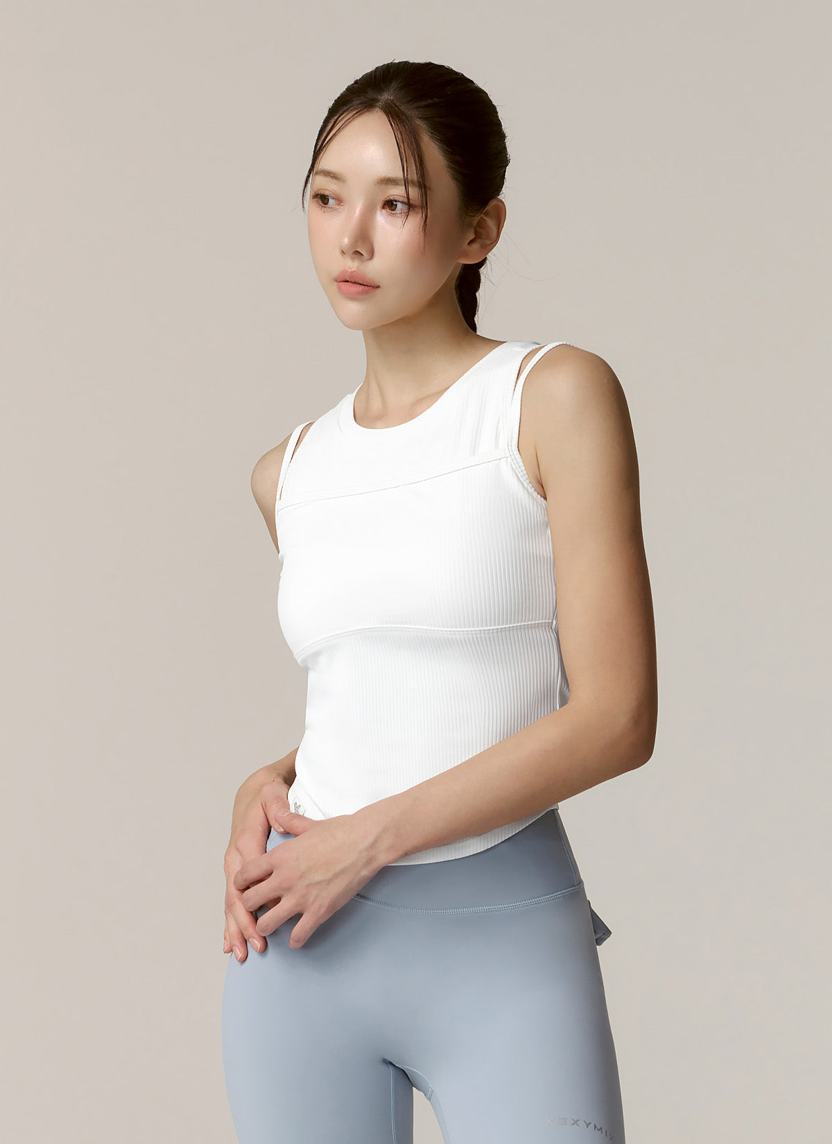 Soft Ribbed Layered Tank Top