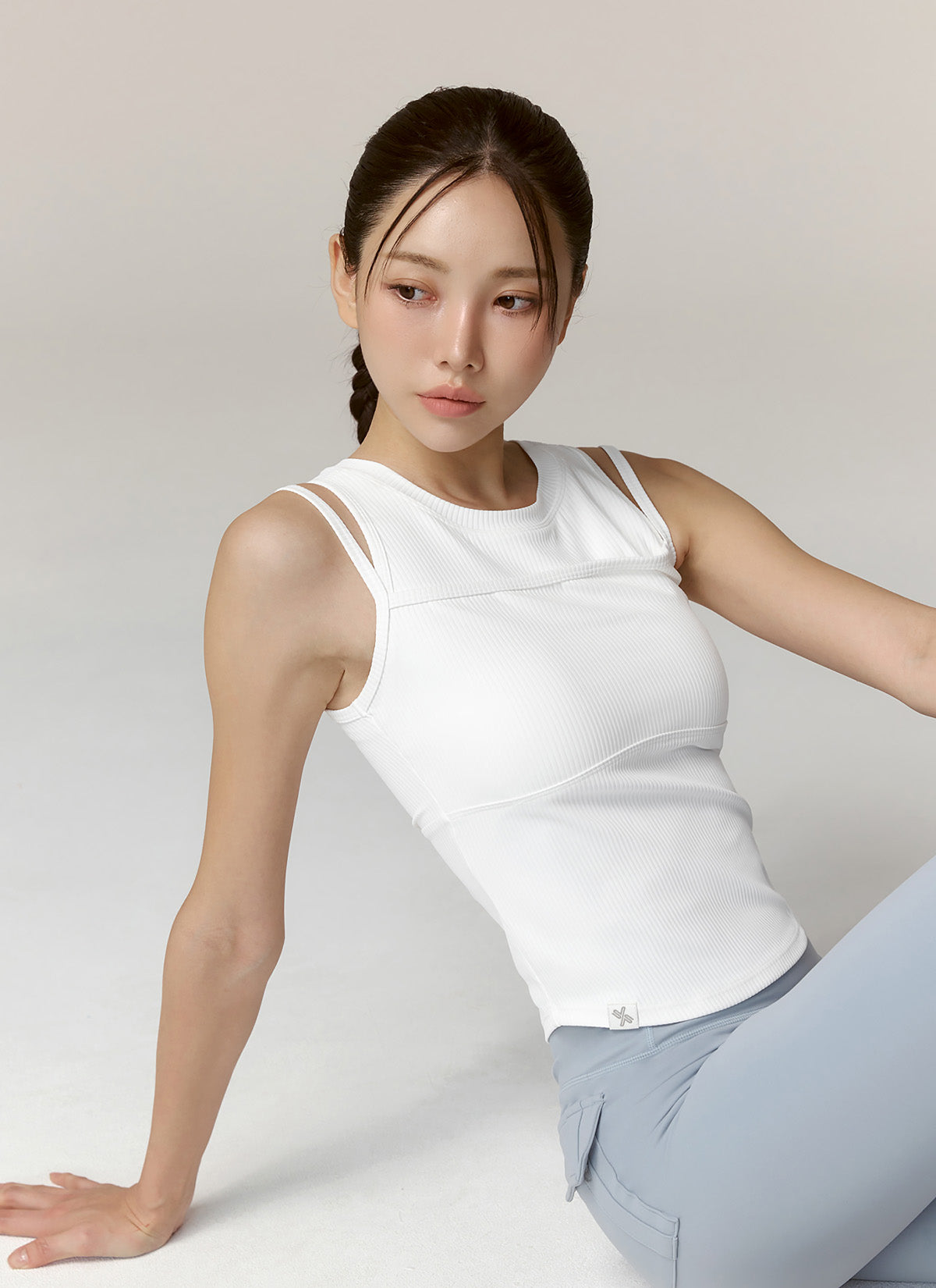 Soft Ribbed Layered Tank Top