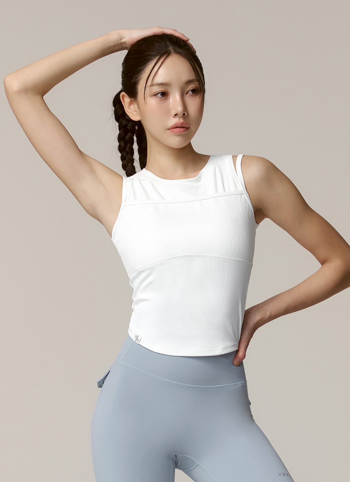 Soft Ribbed Layered Tank Top