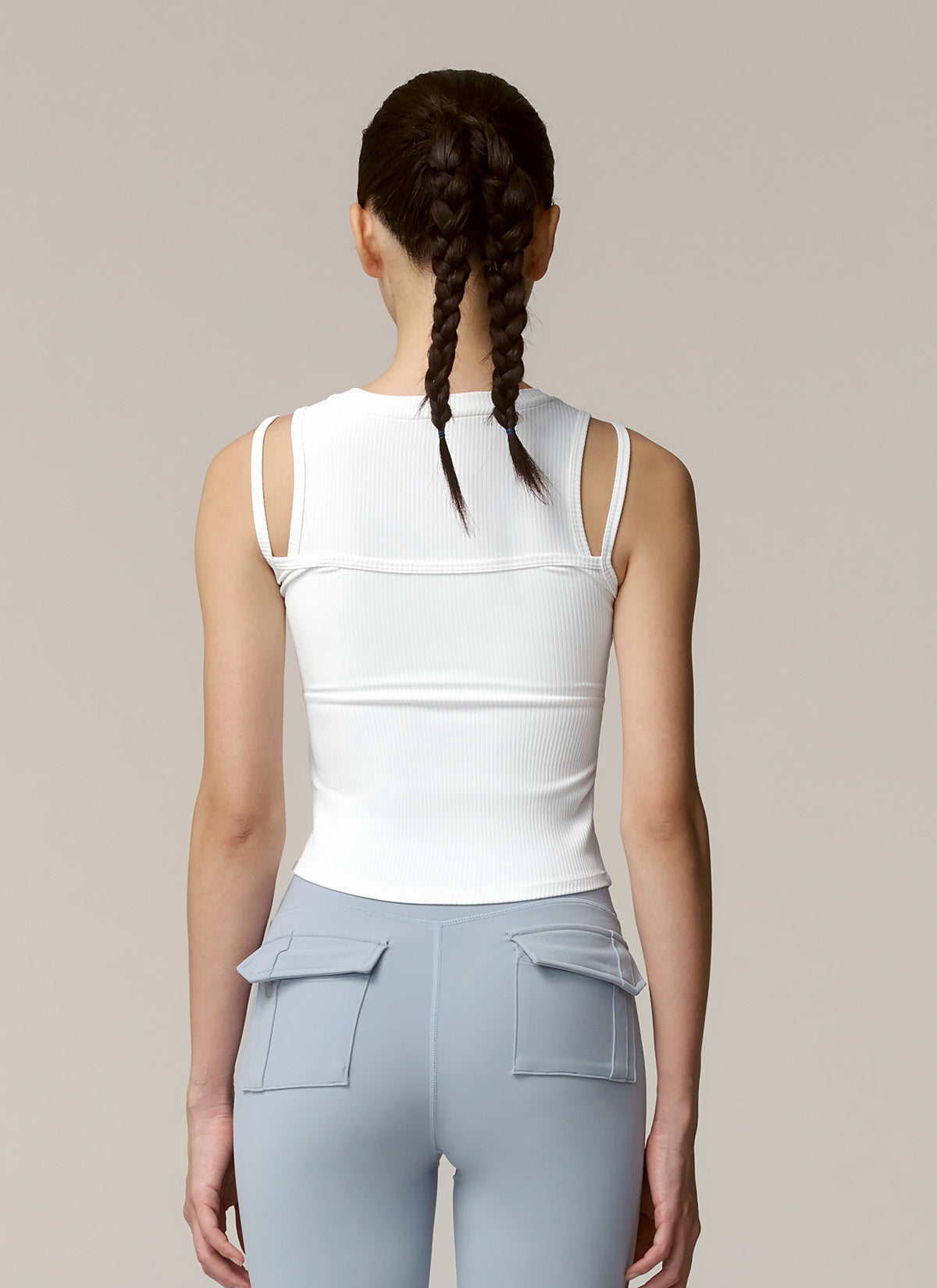 Soft Ribbed Layered Tank Top