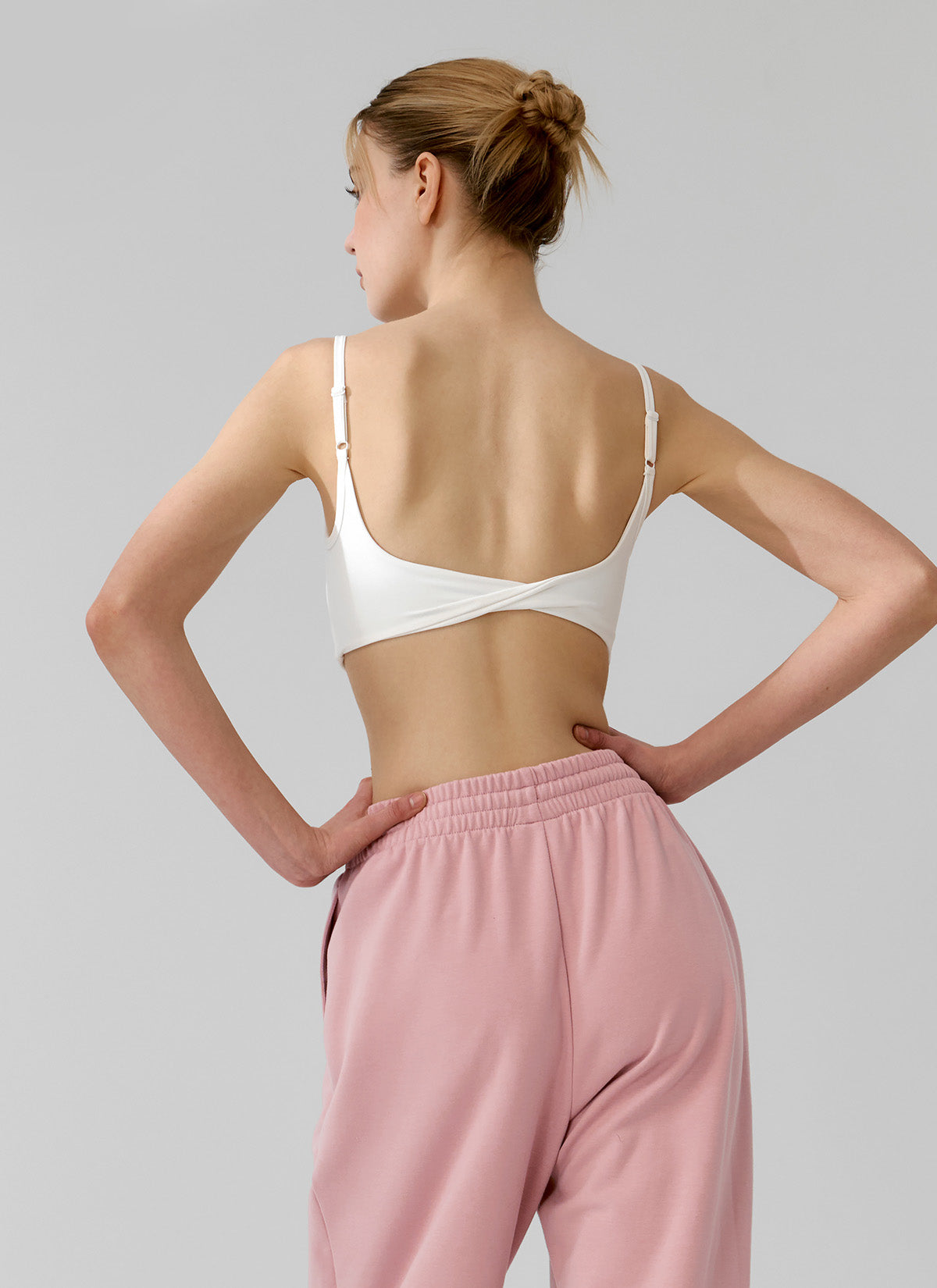 Black Label Power Rise Back Twist Bra Top