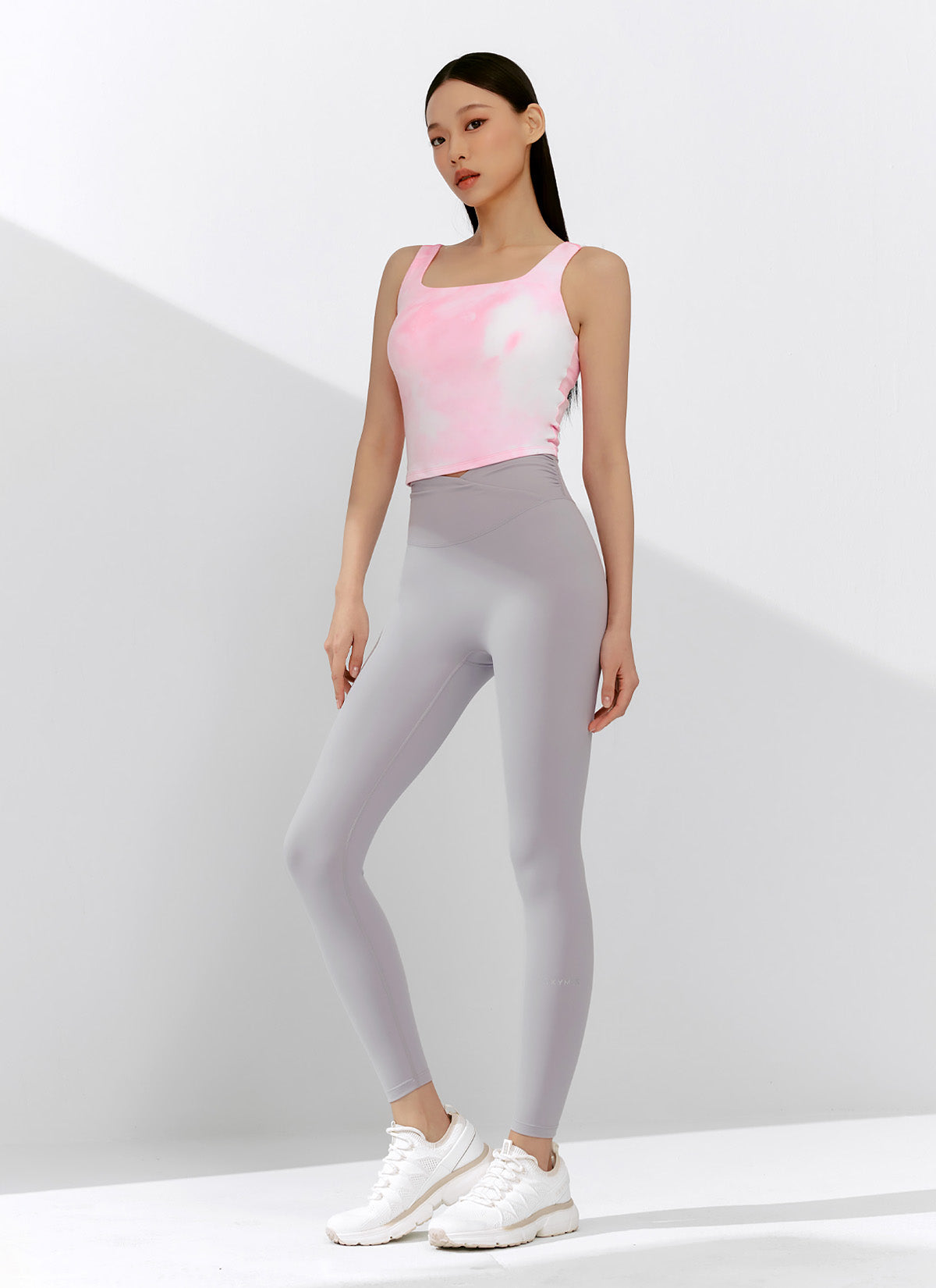 [1+1] Black Label Power Rise Shirring Leggings