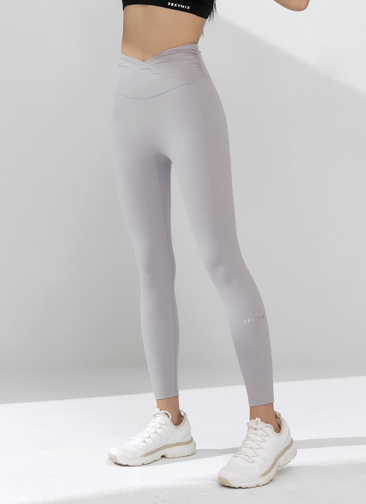 [1+1] Black Label Power Rise Shirring Leggings