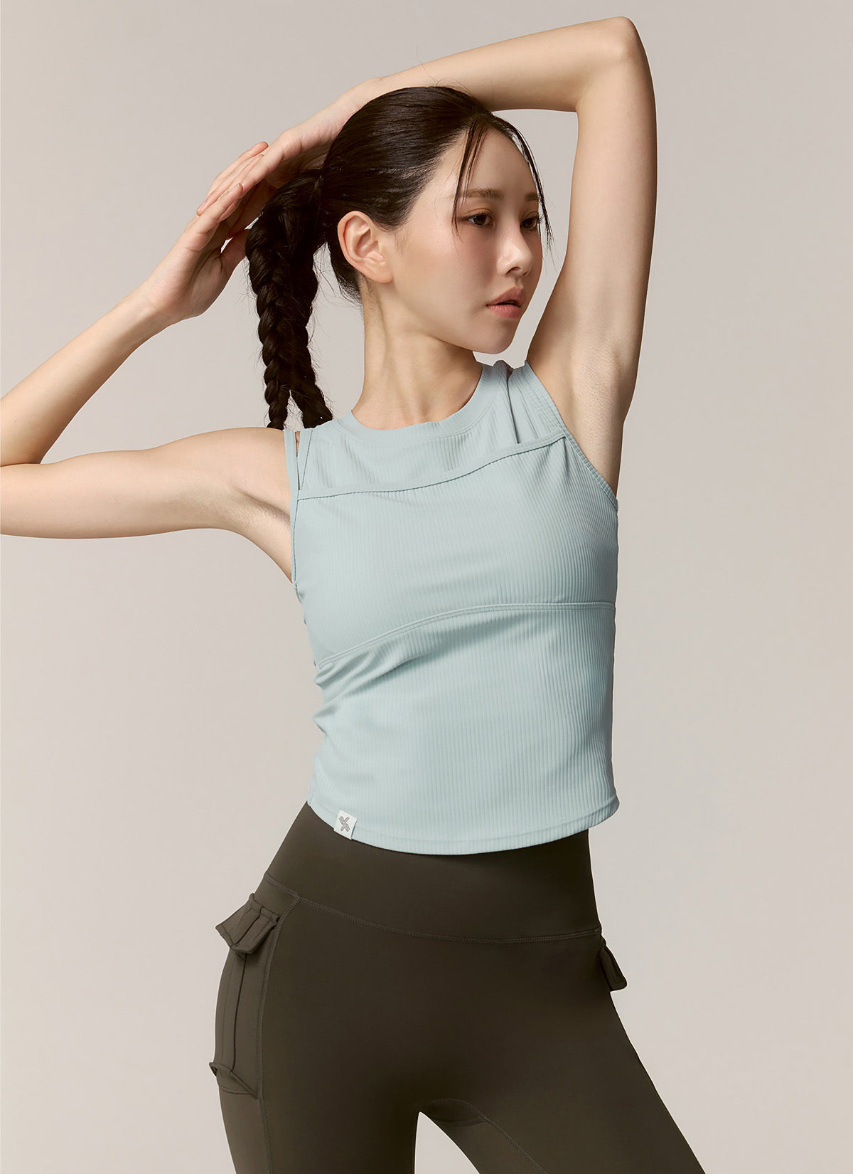 Soft Ribbed Layered Tank Top