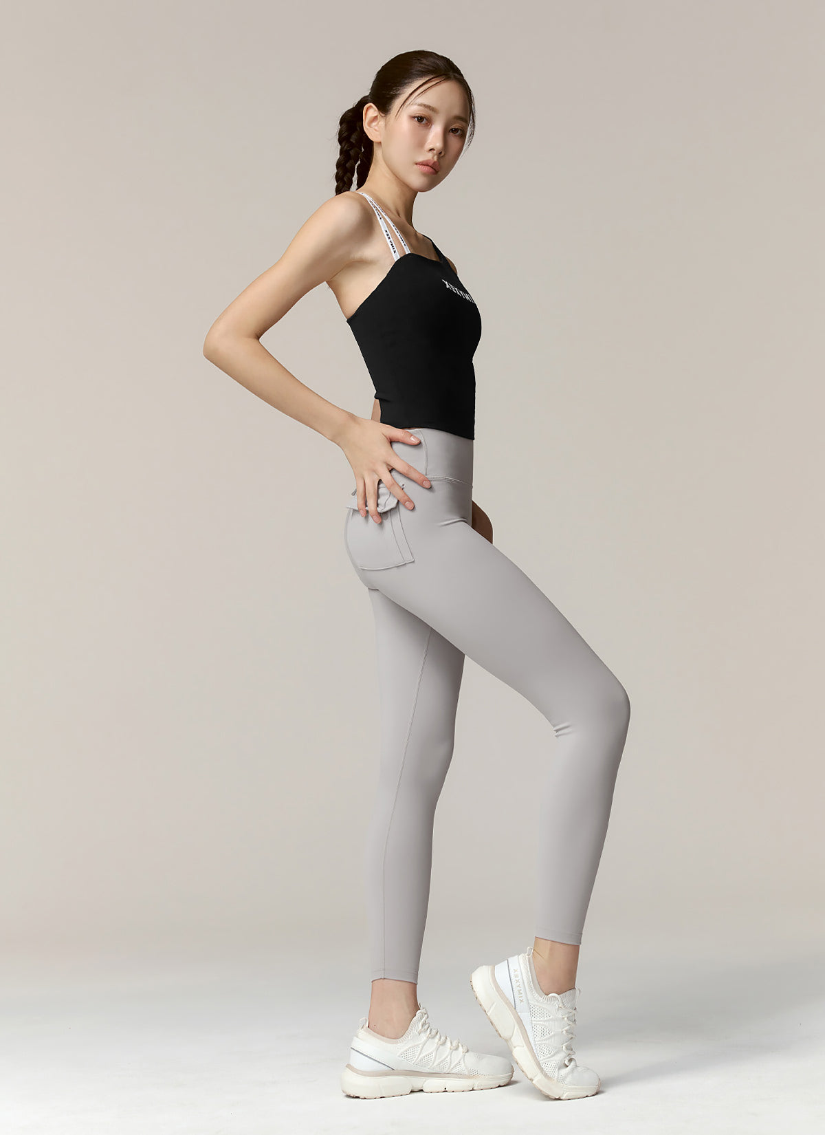 Unbalanced Logo Banding Crop Top