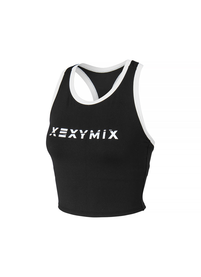 Sporty Logo Color Block Bra Top