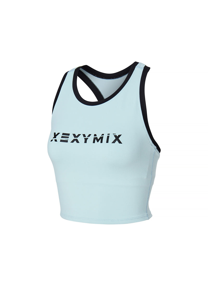 Sporty Logo Color Block Bra Top