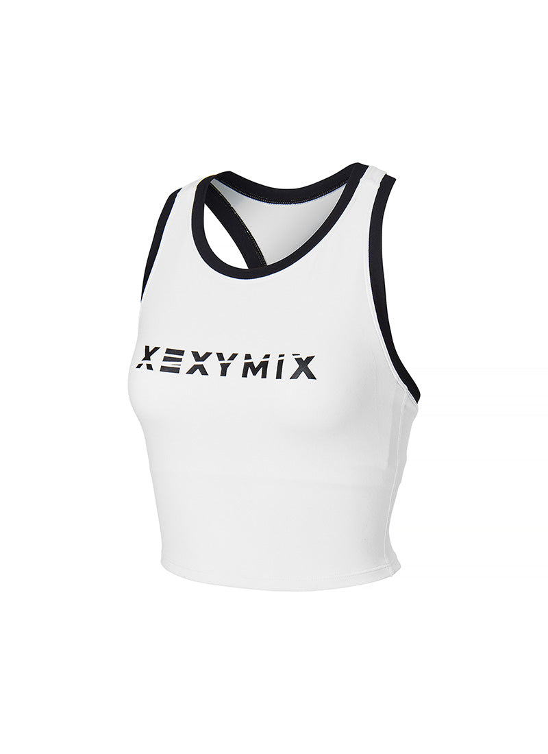 Sporty Logo Color Block Bra Top