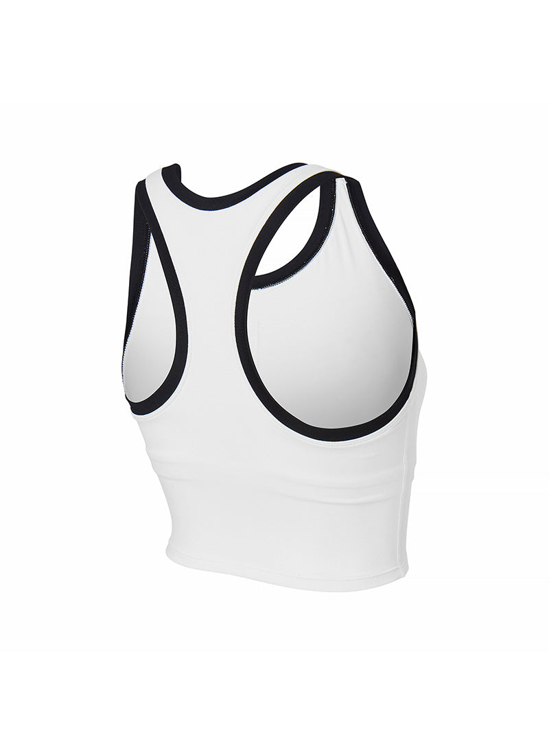 Sporty Logo Color Block Bra Top