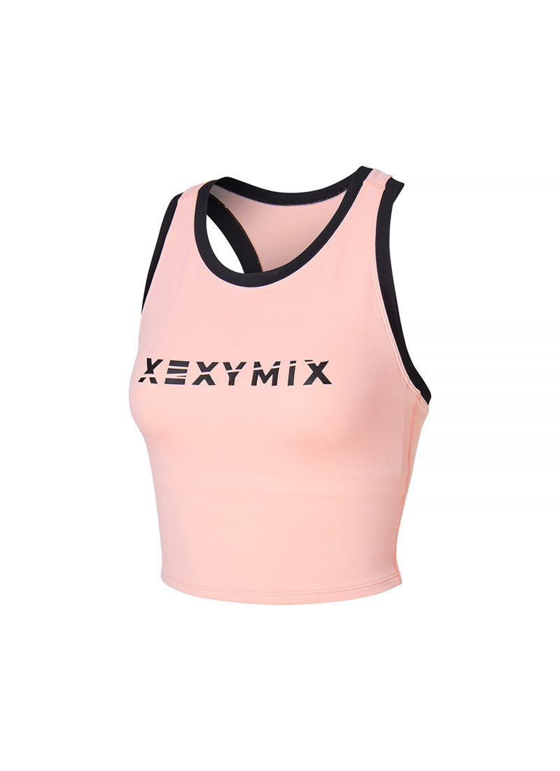Sporty Logo Color Block Bra Top