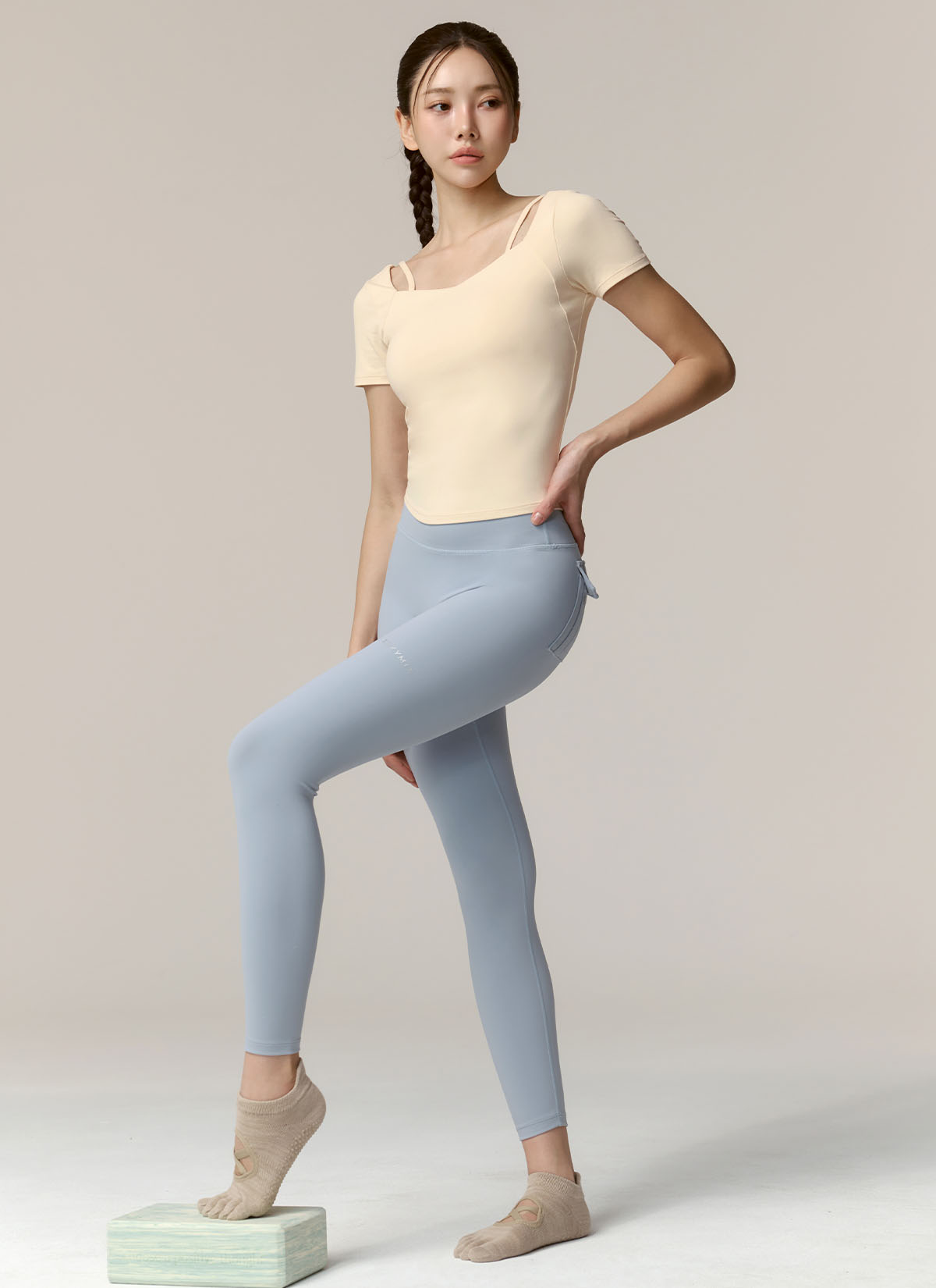 Cotton-Like Heart Neck Crop Top