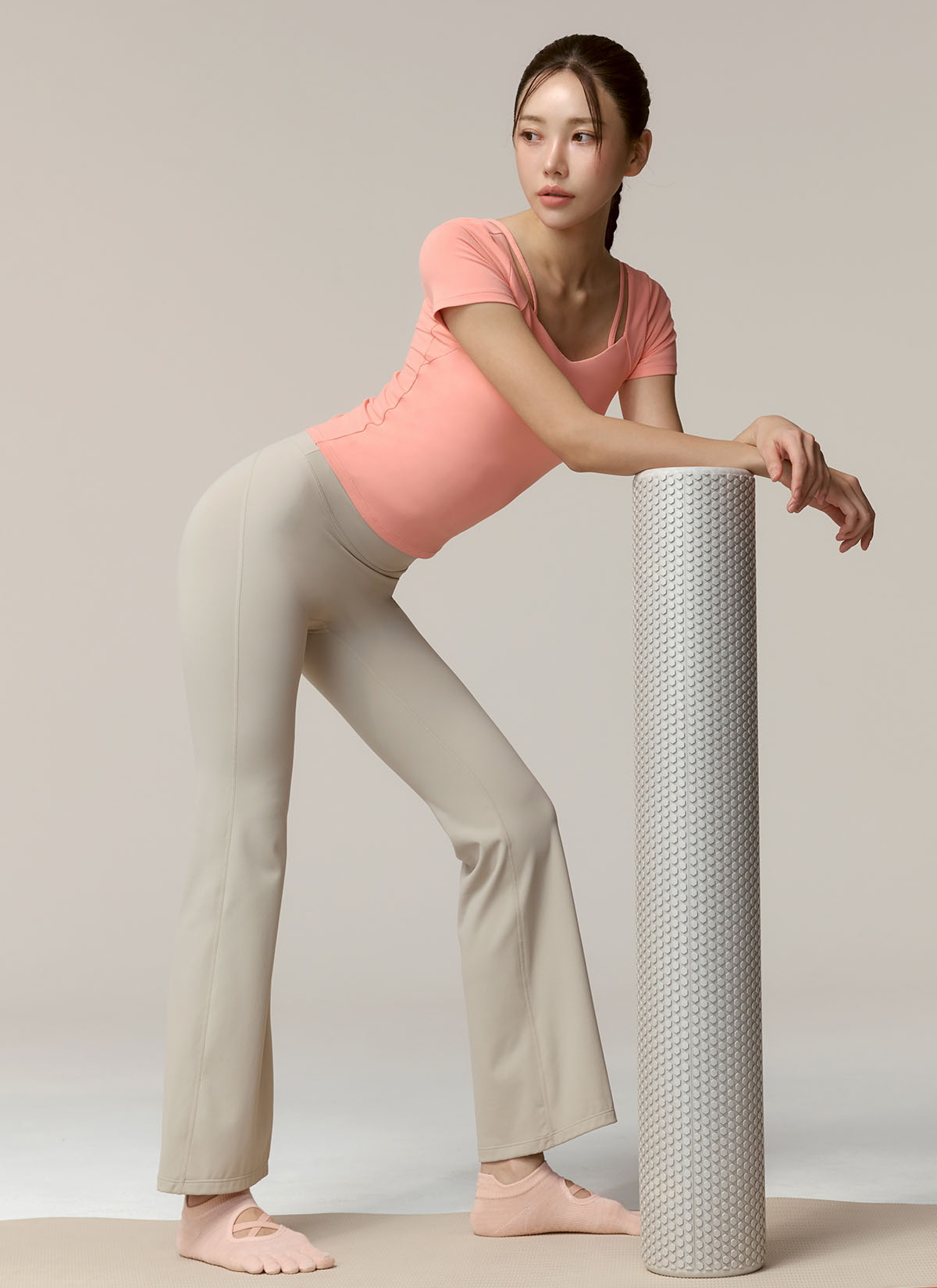 Cotton-Like Heart Neck Crop Top