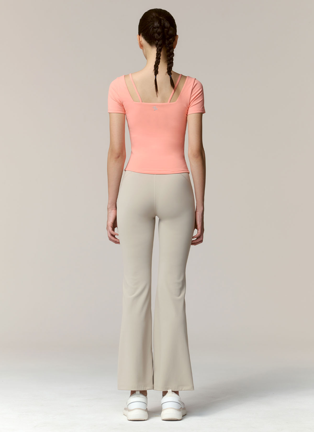 Cotton-Like Heart Neck Crop Top