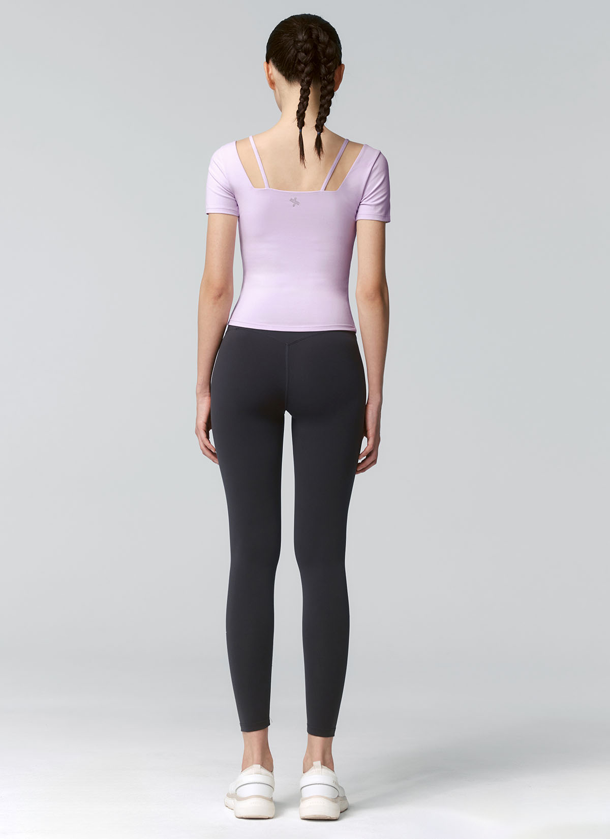 Cotton-Like Heart Neck Crop Top