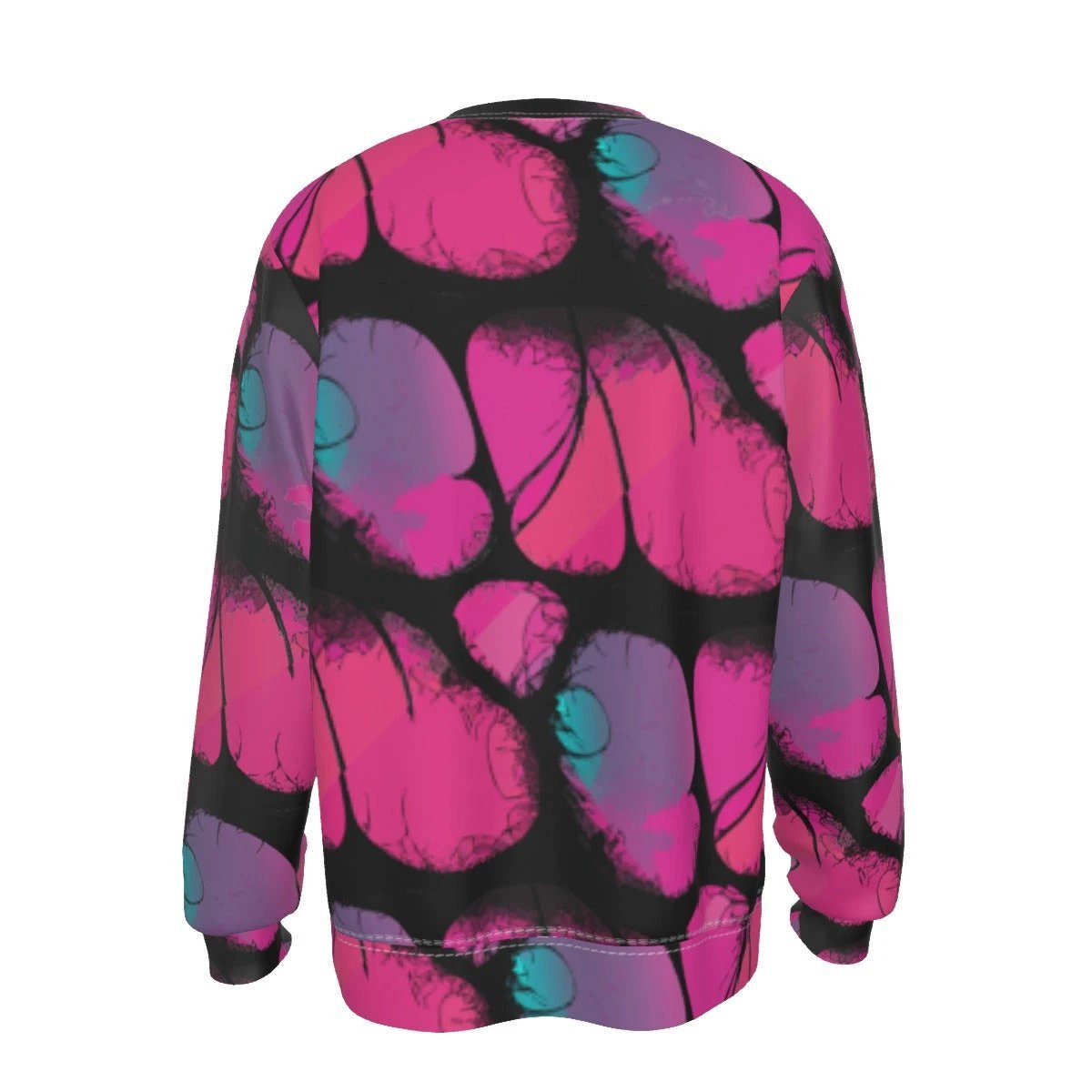 Evil Intentions Dark Art Sweatshirt for Alt Streetwear Collectors — 320gsm Fur-Lined Fleece AOP, Full-Bleed Dark Maximalist Print