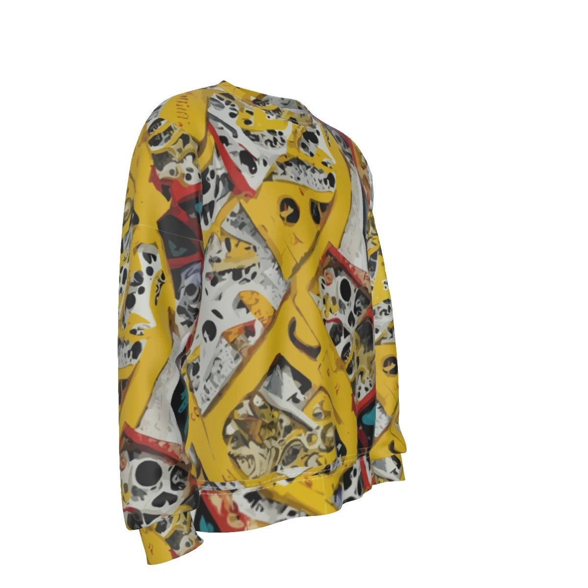 Skull Kid Inside AOP Sweatshirt | Fleece-Lined Streetwear by Dyles Mavis