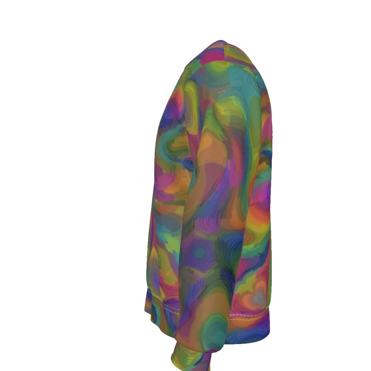 Color Storm — Psychedelic Marble AOP Heavy Fleece Sweatshirt | Men's Trippy Crewneck