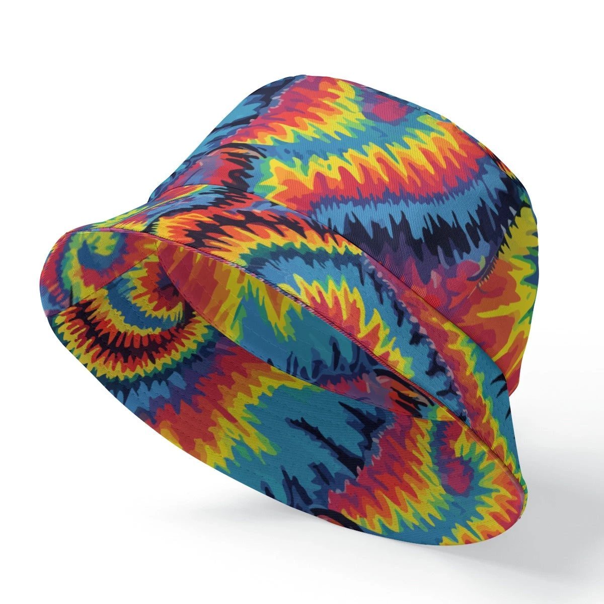 Crimson Ocean Reversible Bucket Hat for Bold Mood-Switchers — Boundless Bleeds AOP Both Sides Printed, Deep Red Fluid Abstract
