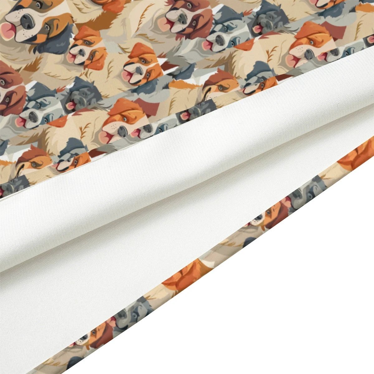 Puppy Parade Silk Bandana — Playful Dog Portrait AOP Square Scarf for Pet-Obsessed Dressers