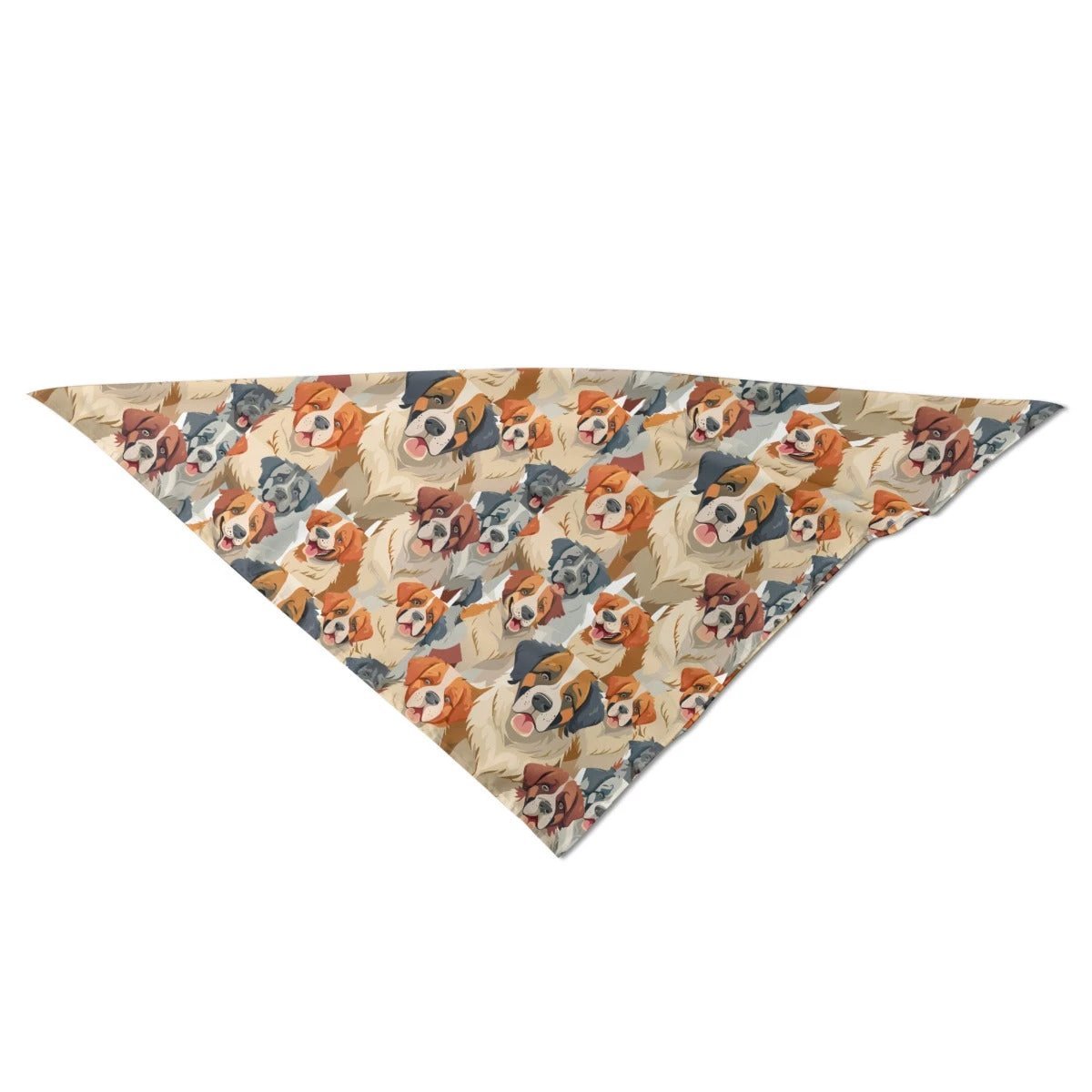 Puppy Parade Silk Bandana — Playful Dog Portrait AOP Square Scarf for Pet-Obsessed Dressers