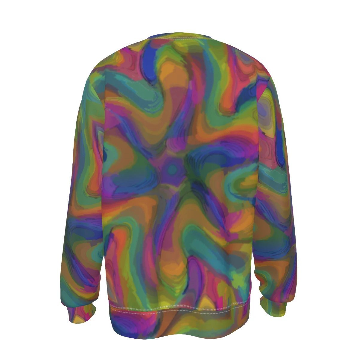 Color Storm — Psychedelic Marble AOP Heavy Fleece Sweatshirt | Men's Trippy Crewneck