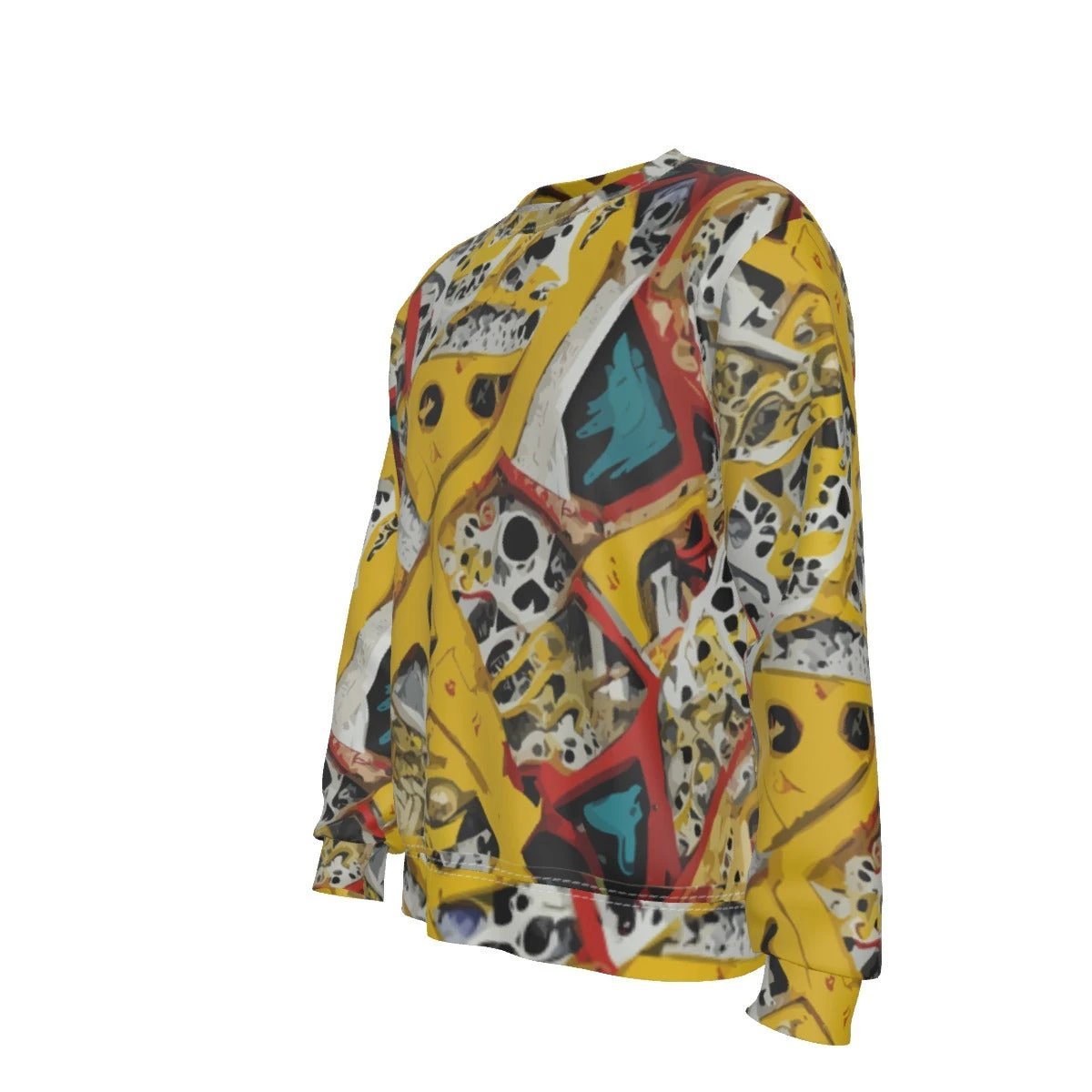 Skull Kid Inside AOP Sweatshirt | Fleece-Lined Streetwear by Dyles Mavis