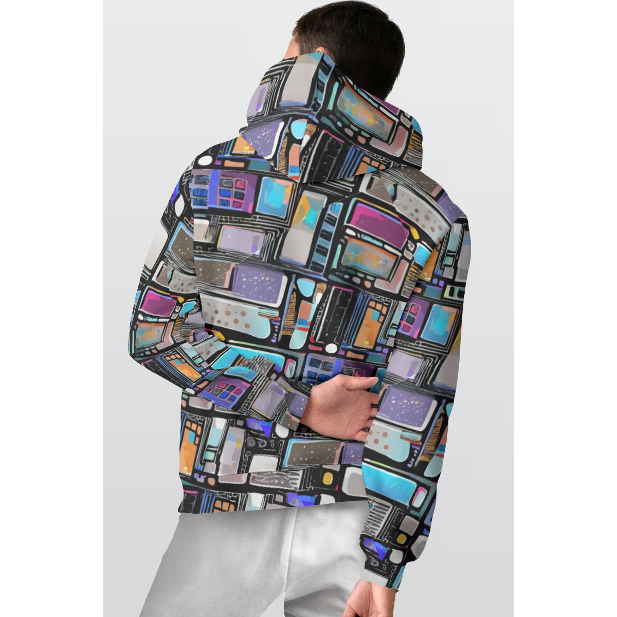 All-Over Print Men's Thicken Pullover Hoodie