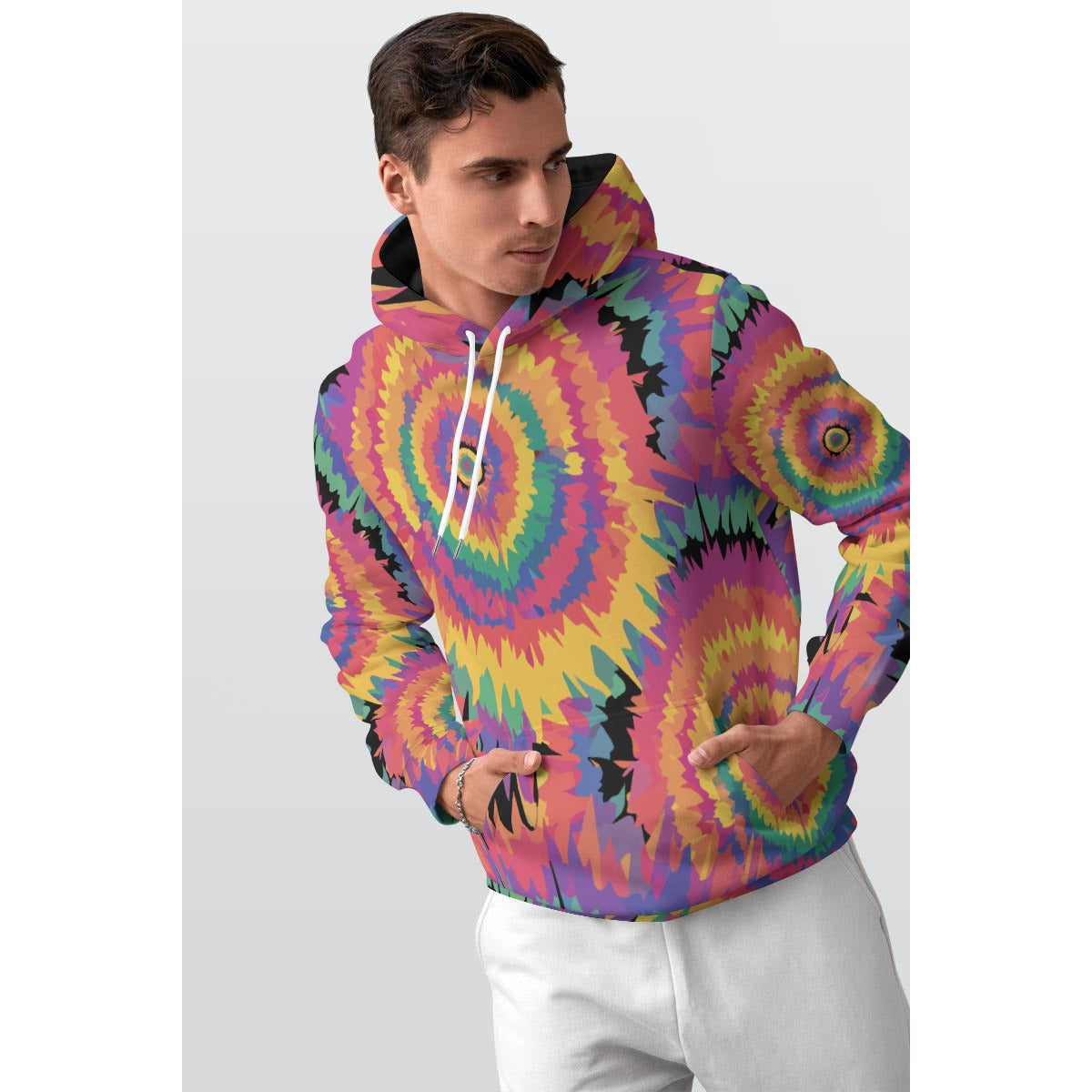 All-Over Print Men's Thicken Pullover Hoodie