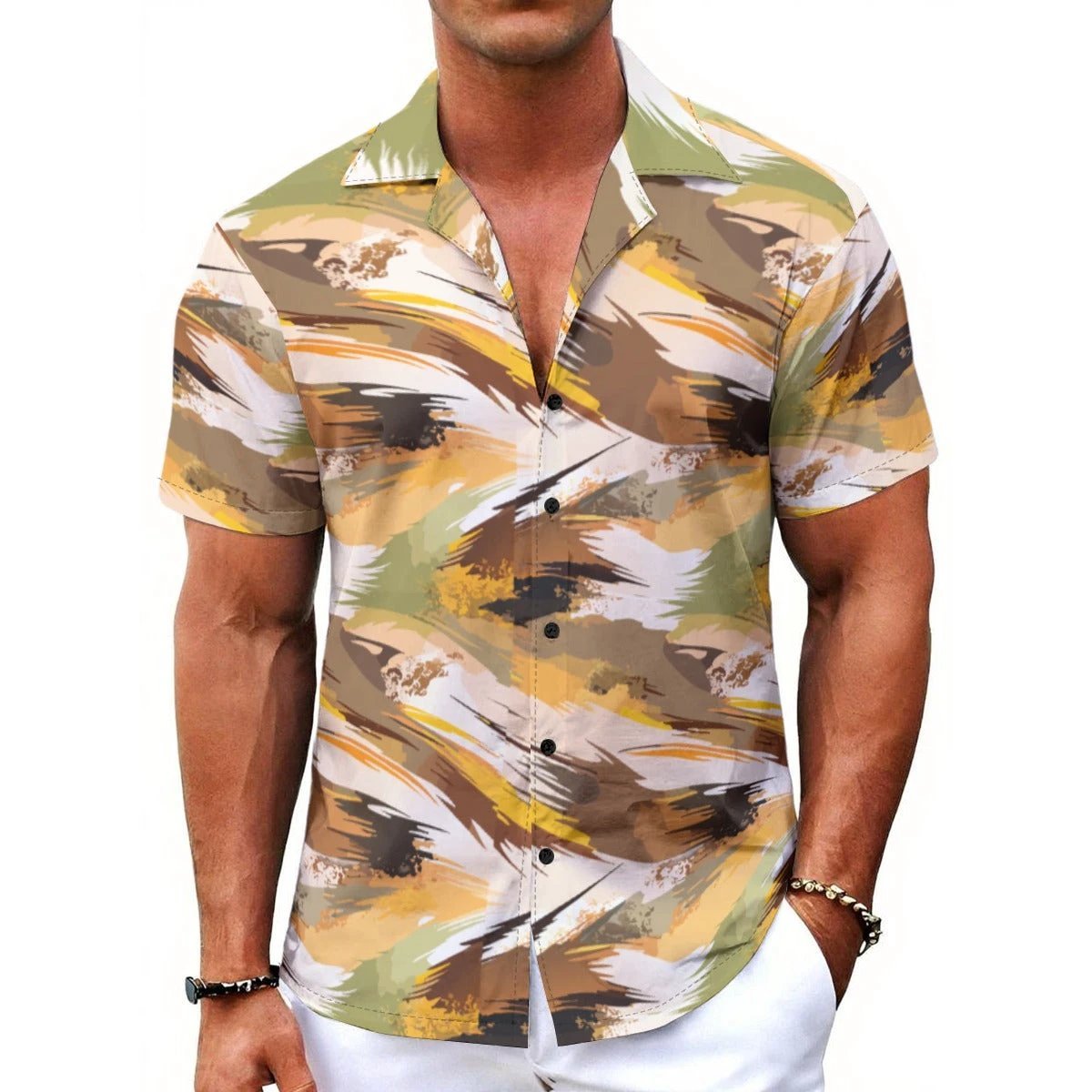 Tiger & Crane AOP Men's Hawaiian Shirt | Bold Animal Print Button-Up