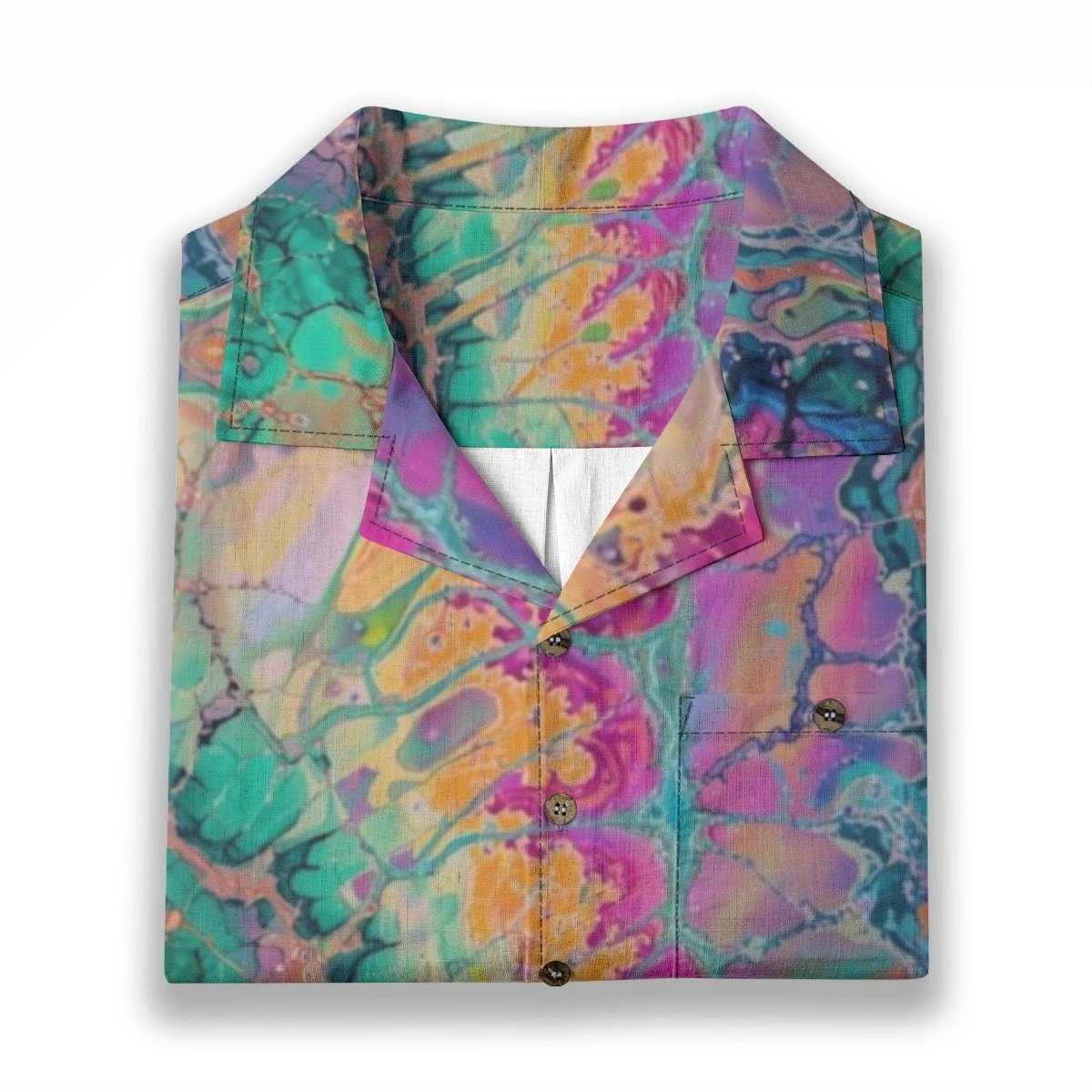 Maximalist Print Men's Hawaiian Shirt | AOP Short Sleeve Summer Button-Down