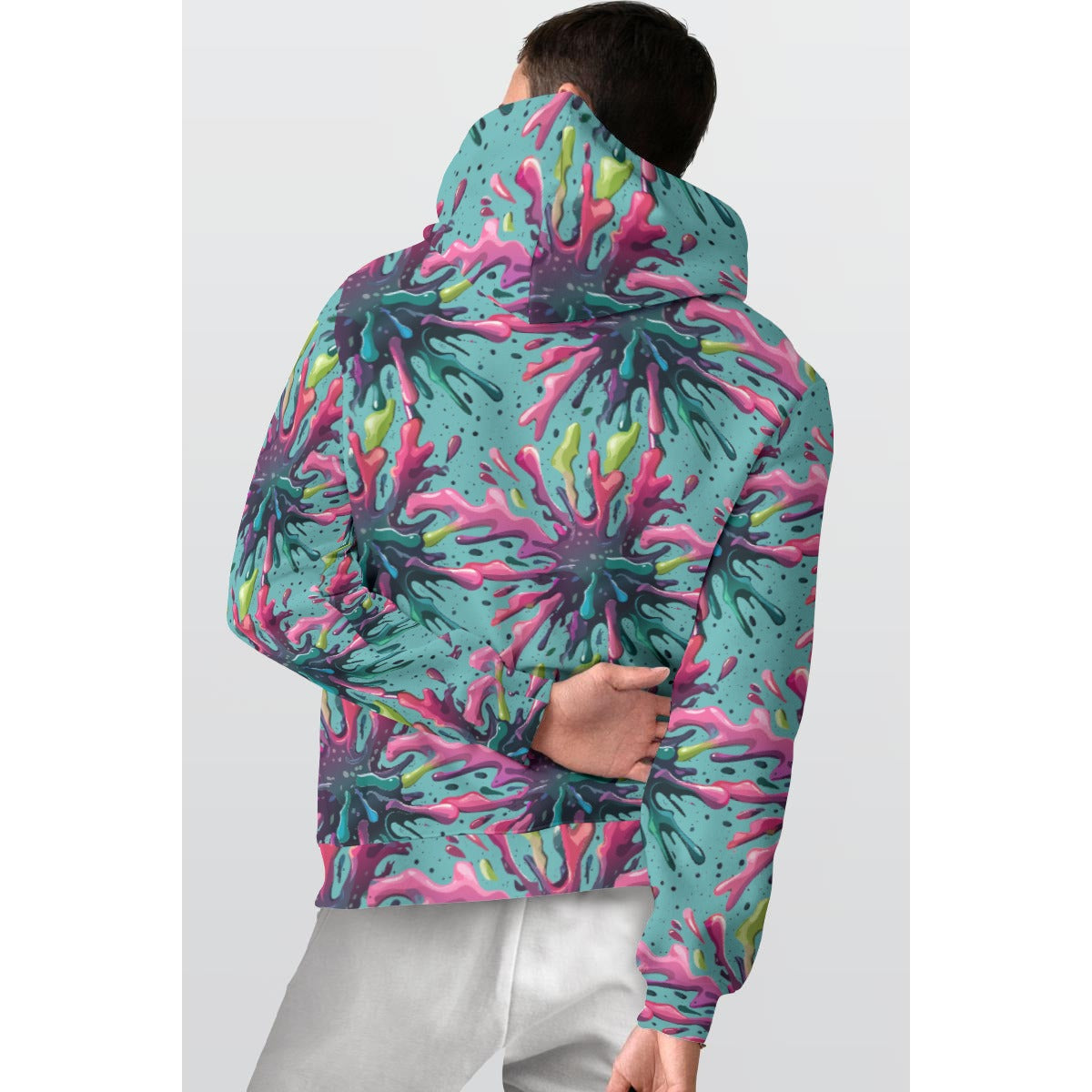 All-Over Print Men's Thicken Pullover Hoodie