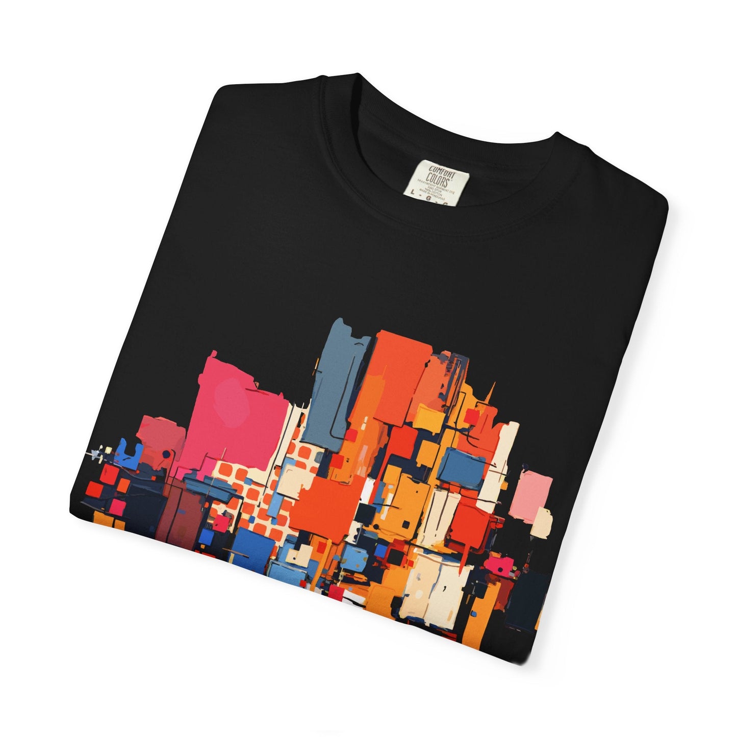 Garment-Dyed Art Tee for the Chronically Self-Expressive — Abstract Geometric AOP T-Shirt, Ring-Spun Cotton Statement, Wearable Art Streetwear