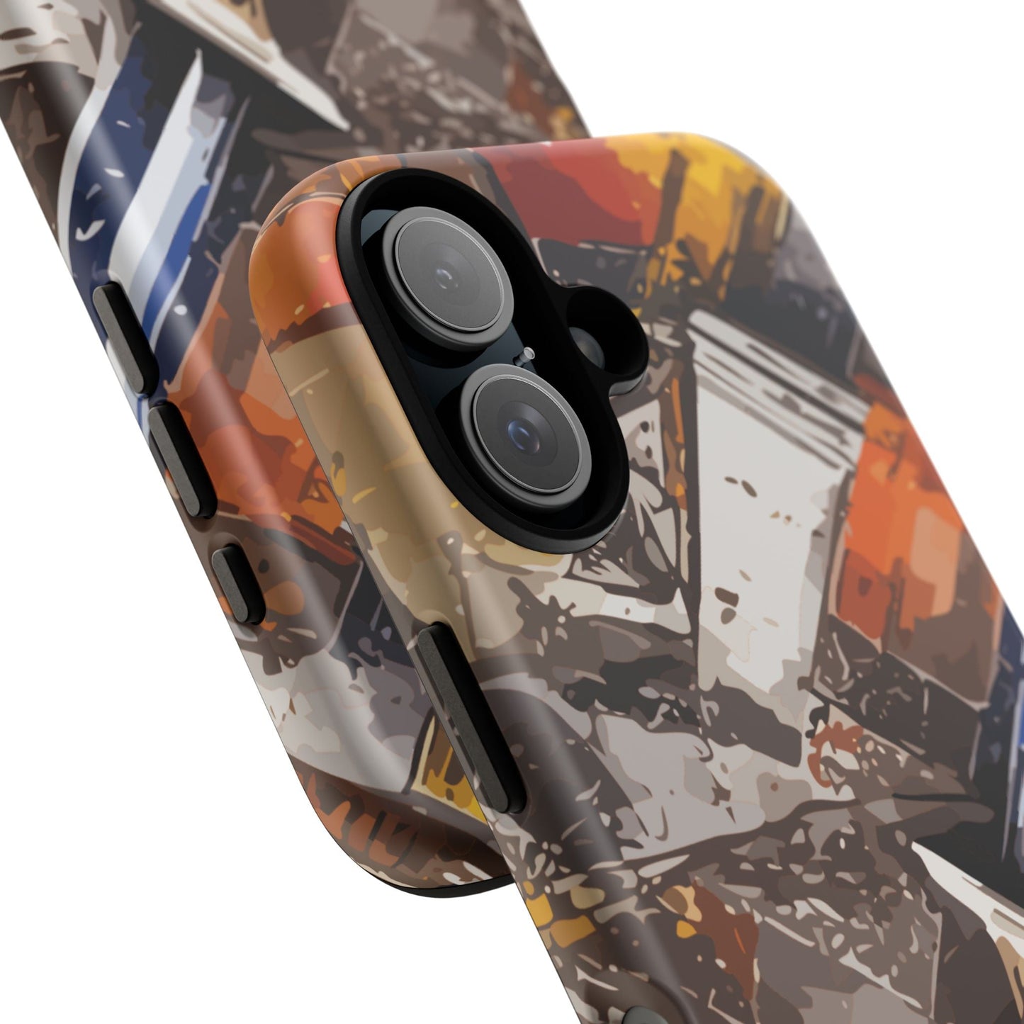 Camping Container Abstract AOP Tough Phone Case | UV-Protected Shock-Absorbing TPU Designer Cover — Gorpcore Maximalist Outdoor Tech Gift