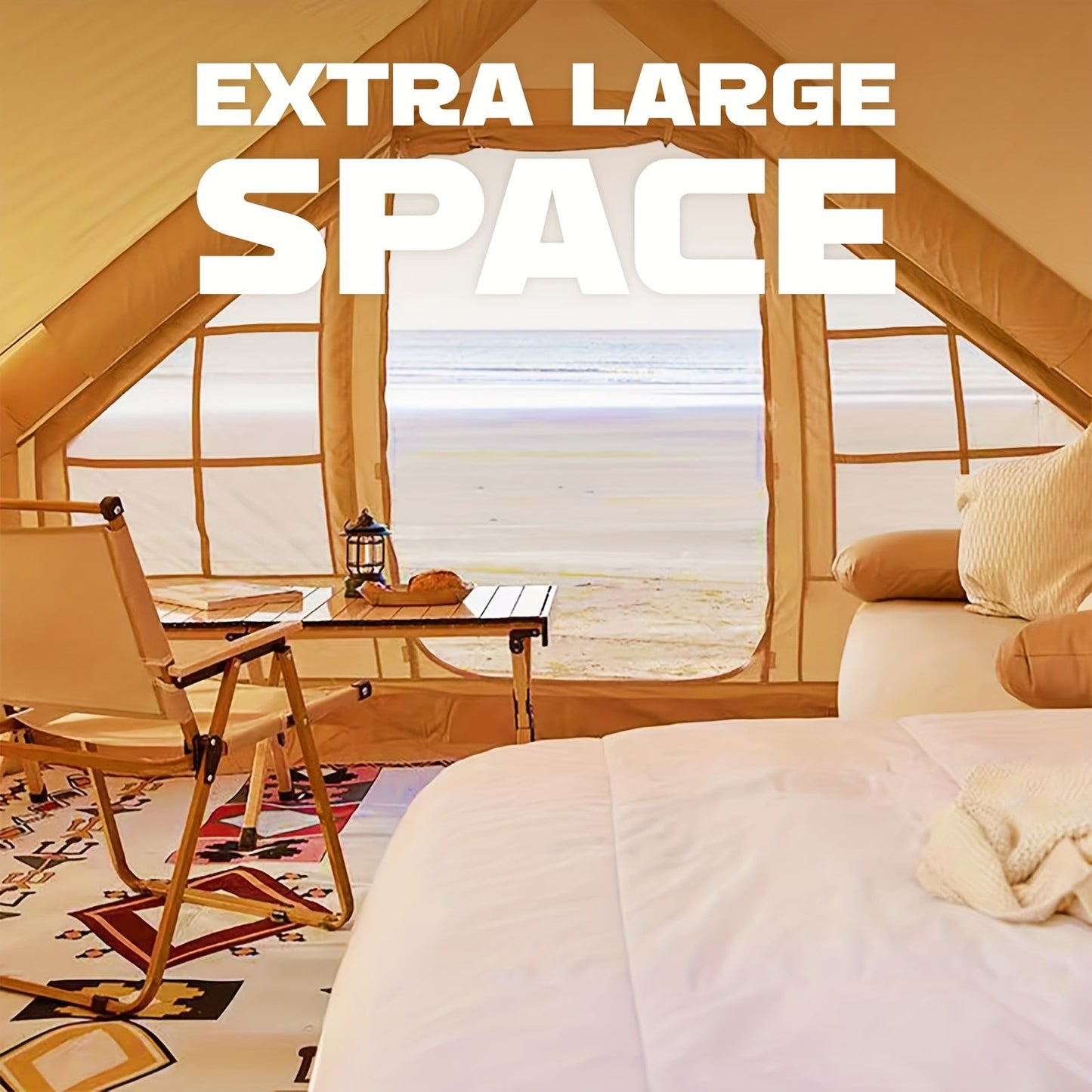 6Person Inflatable Camping Tent  Easy Setup AllSeason Shelter-UFFB