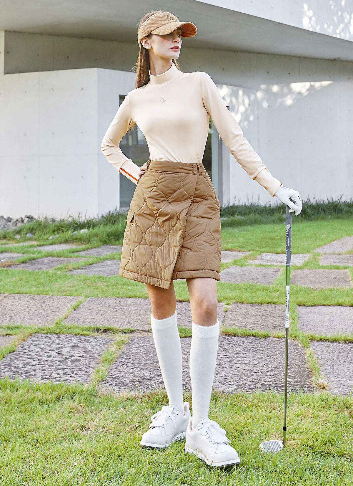 Quilted Cover-Up Wrap Skirt