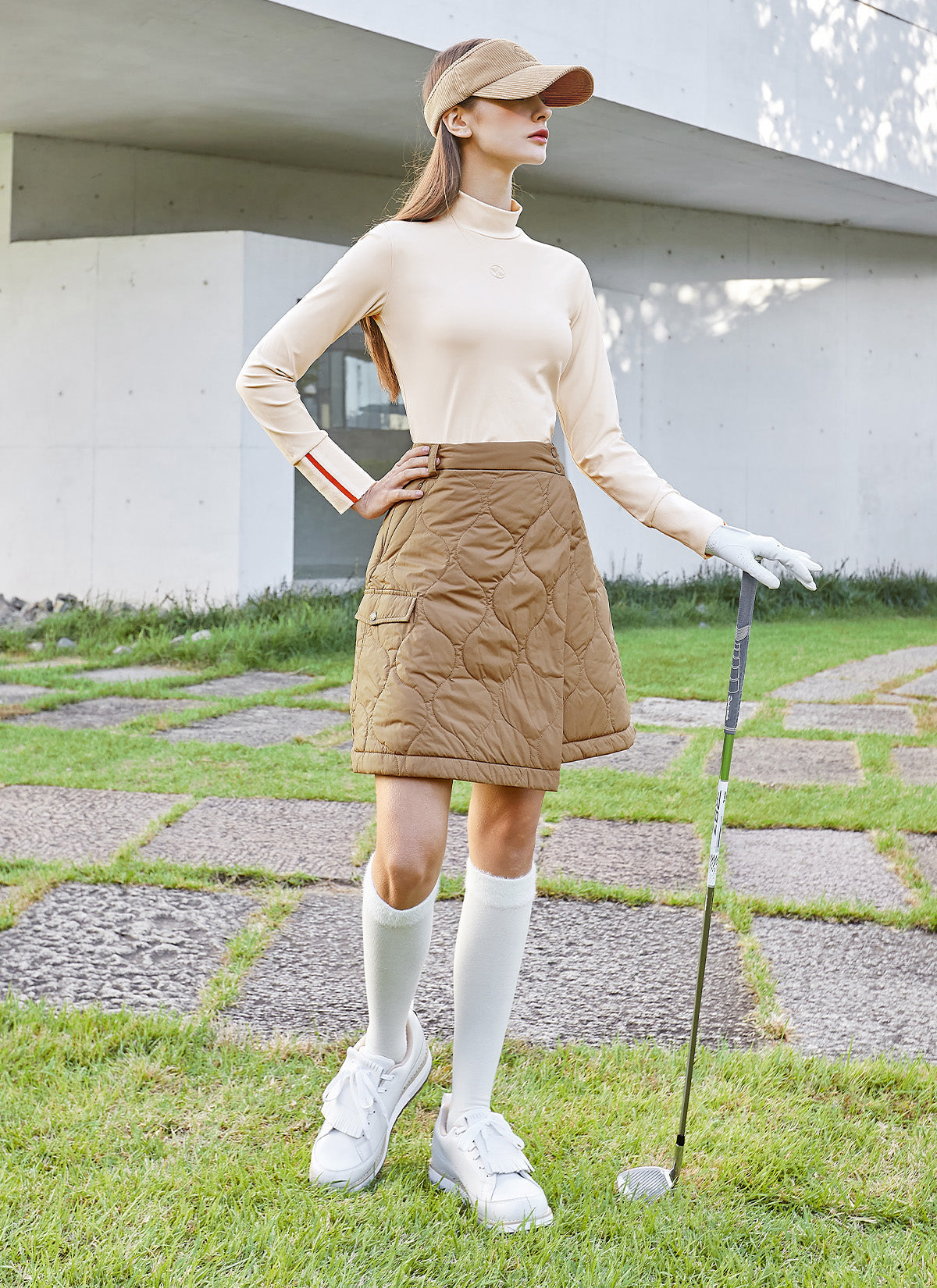 Quilted Cover-Up Wrap Skirt