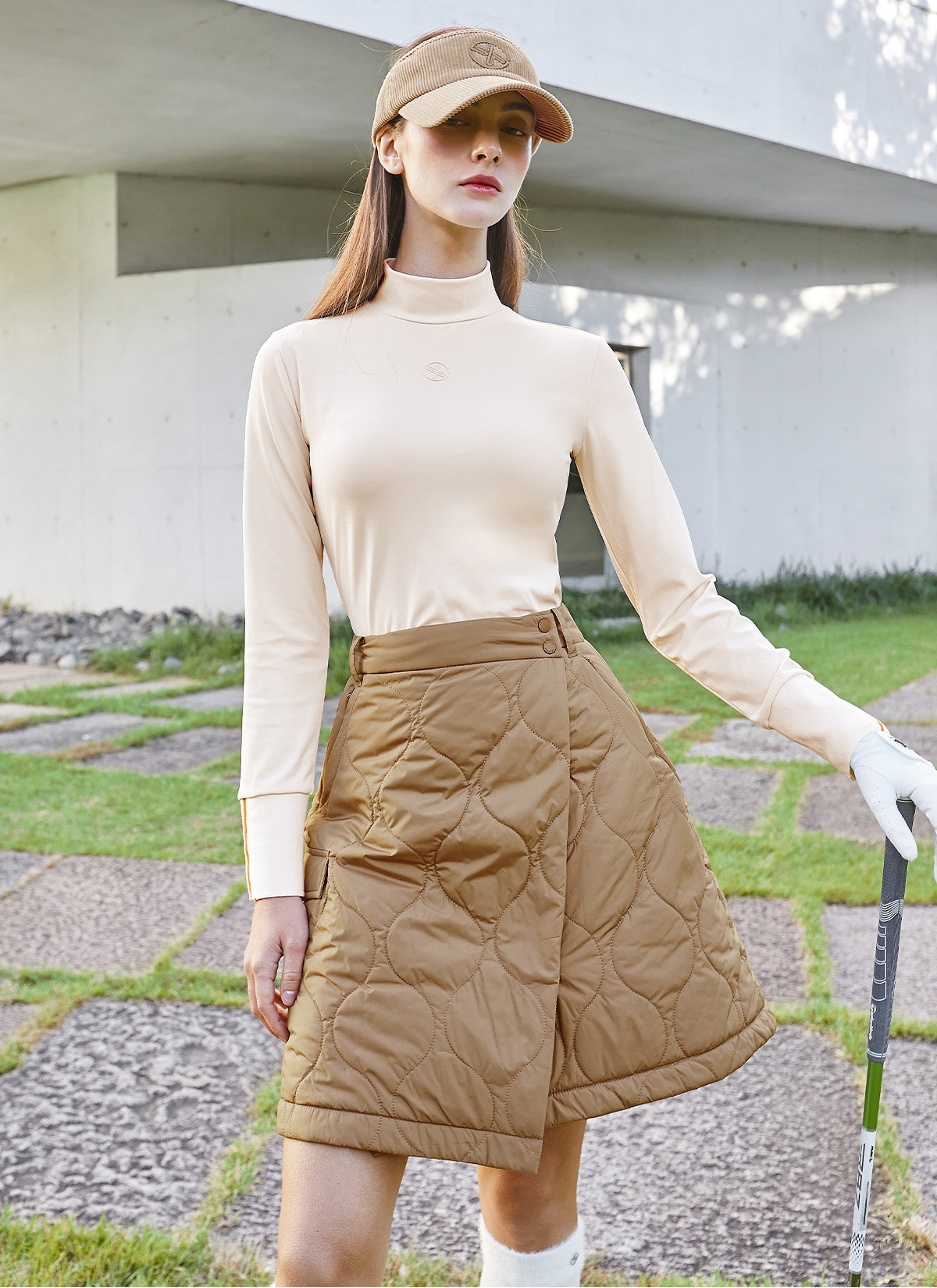 Quilted Cover-Up Wrap Skirt