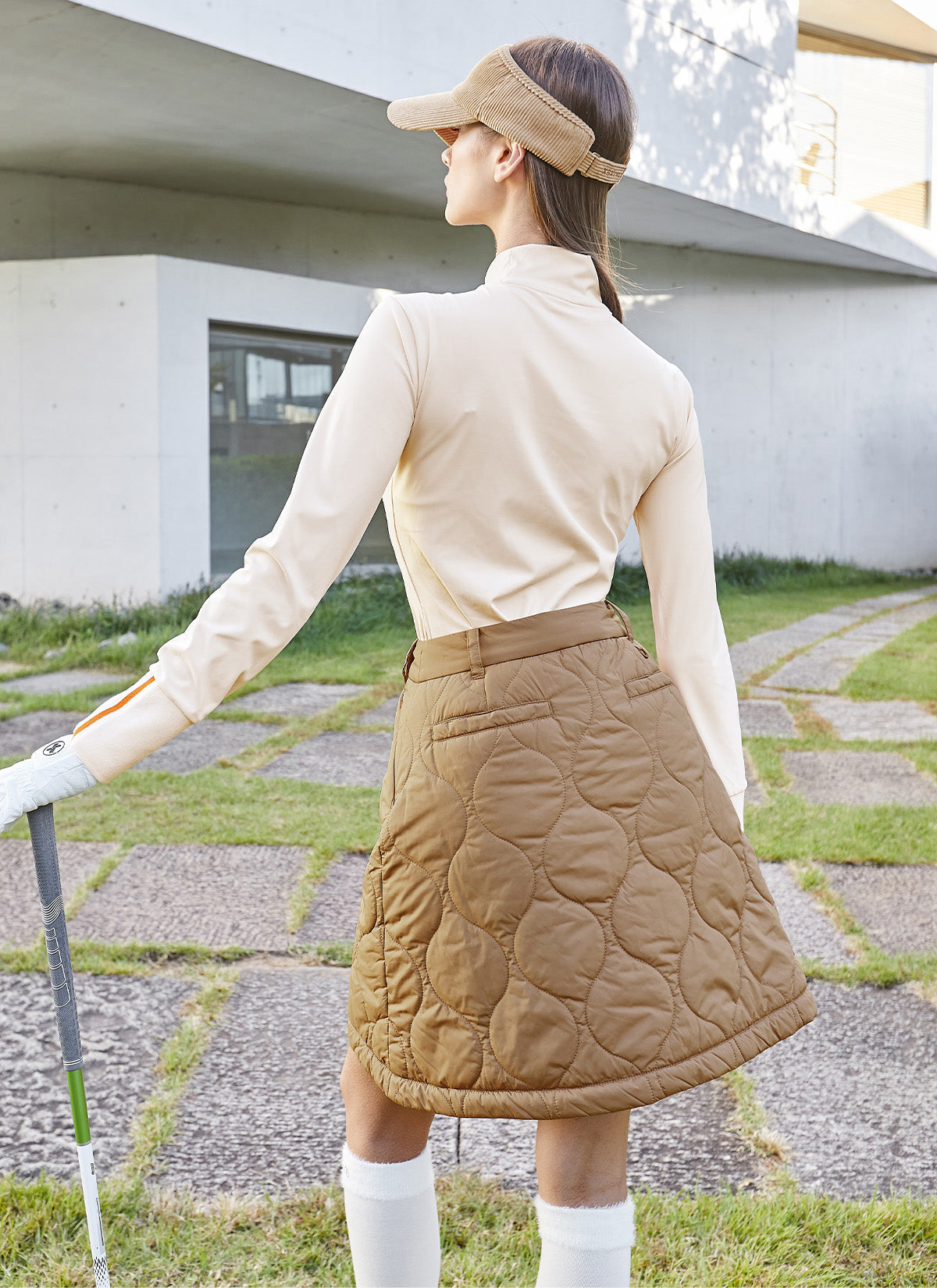 Quilted Cover-Up Wrap Skirt